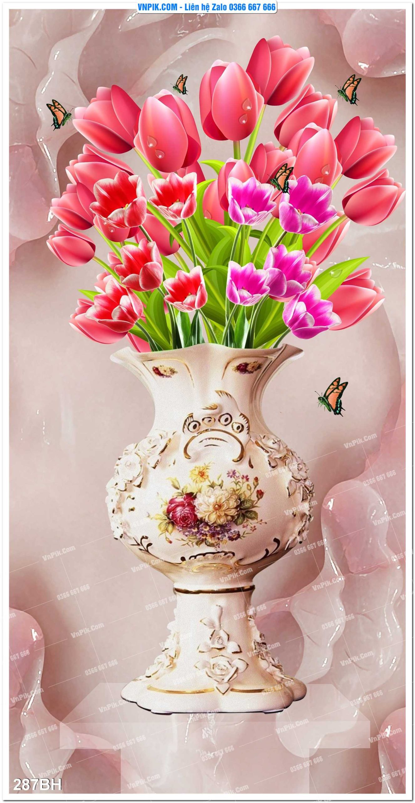 Tranh bình hoa nghệ thuật 287BH