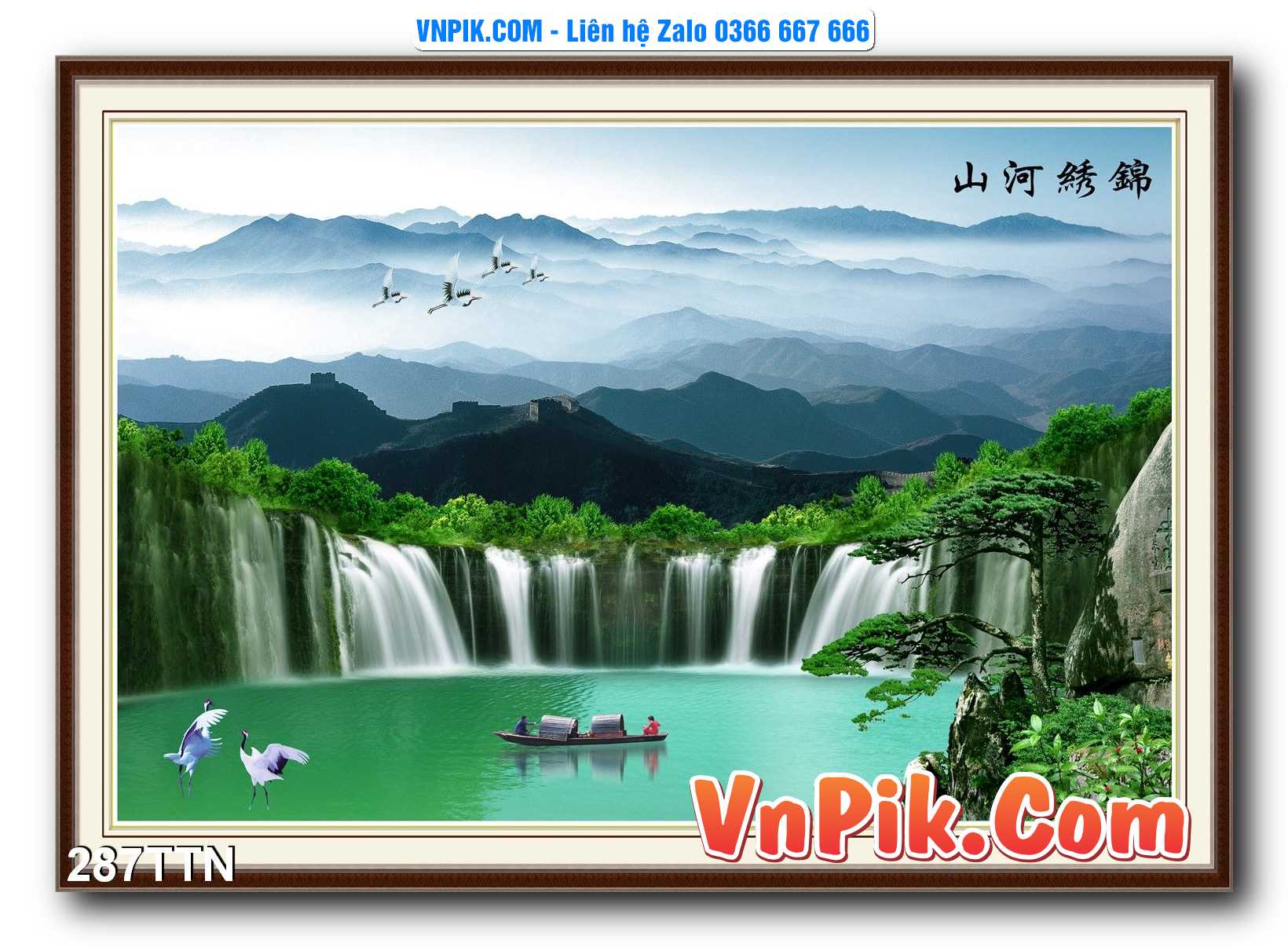 Tranh thác nước – Tranh phong thủy – Tranh treo tường mã 287TTN