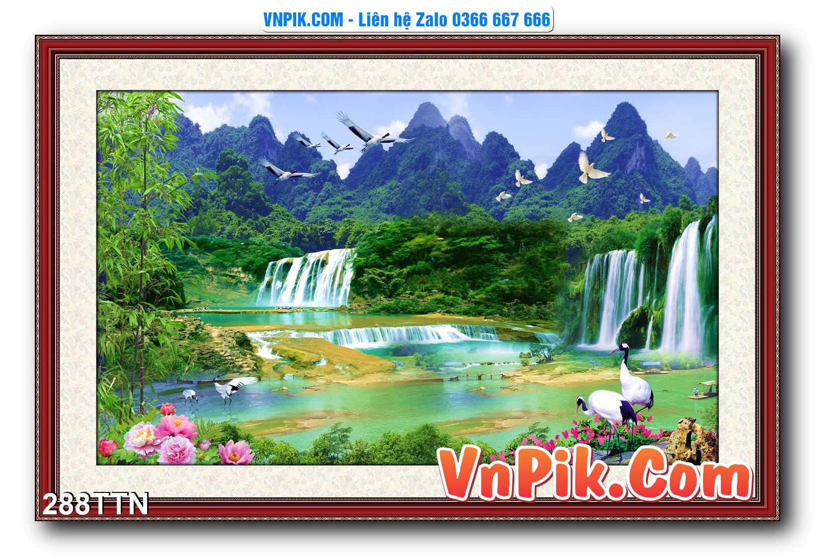 Tranh thác nước – Tranh phong thủy – Tranh treo tường mã 288TTN