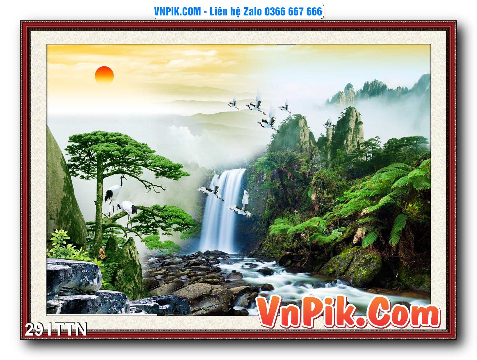 Tranh thác nước – Tranh phong thủy – Tranh treo tường mã 291TTN