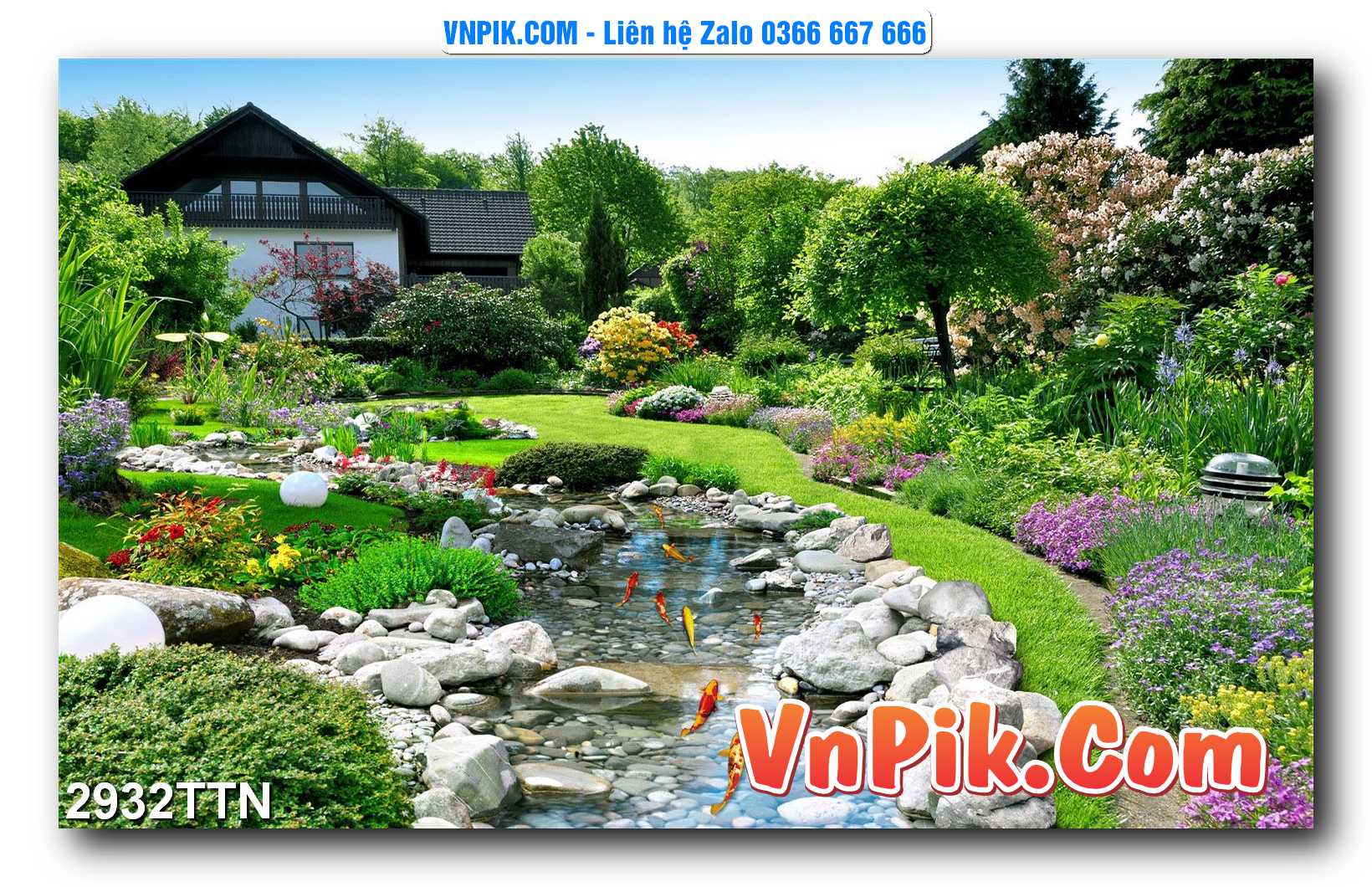 Tranh thác nước – Tranh phong thủy – Tranh treo tường mã 2932TTN