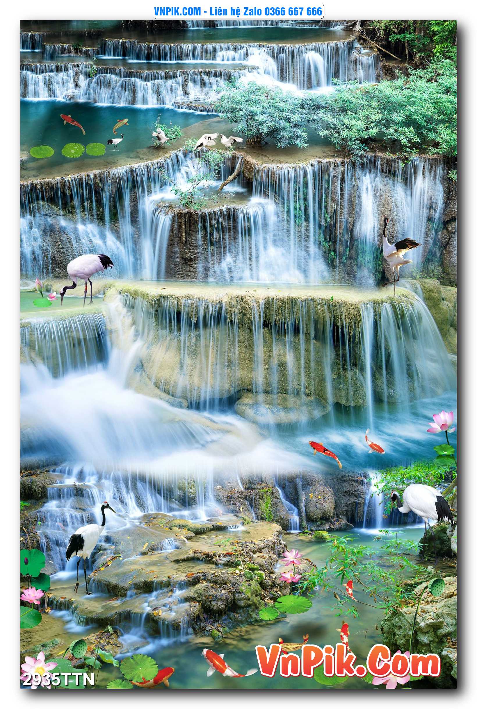 Tranh thác nước – Tranh phong thủy – Tranh treo tường mã 2935TTN
