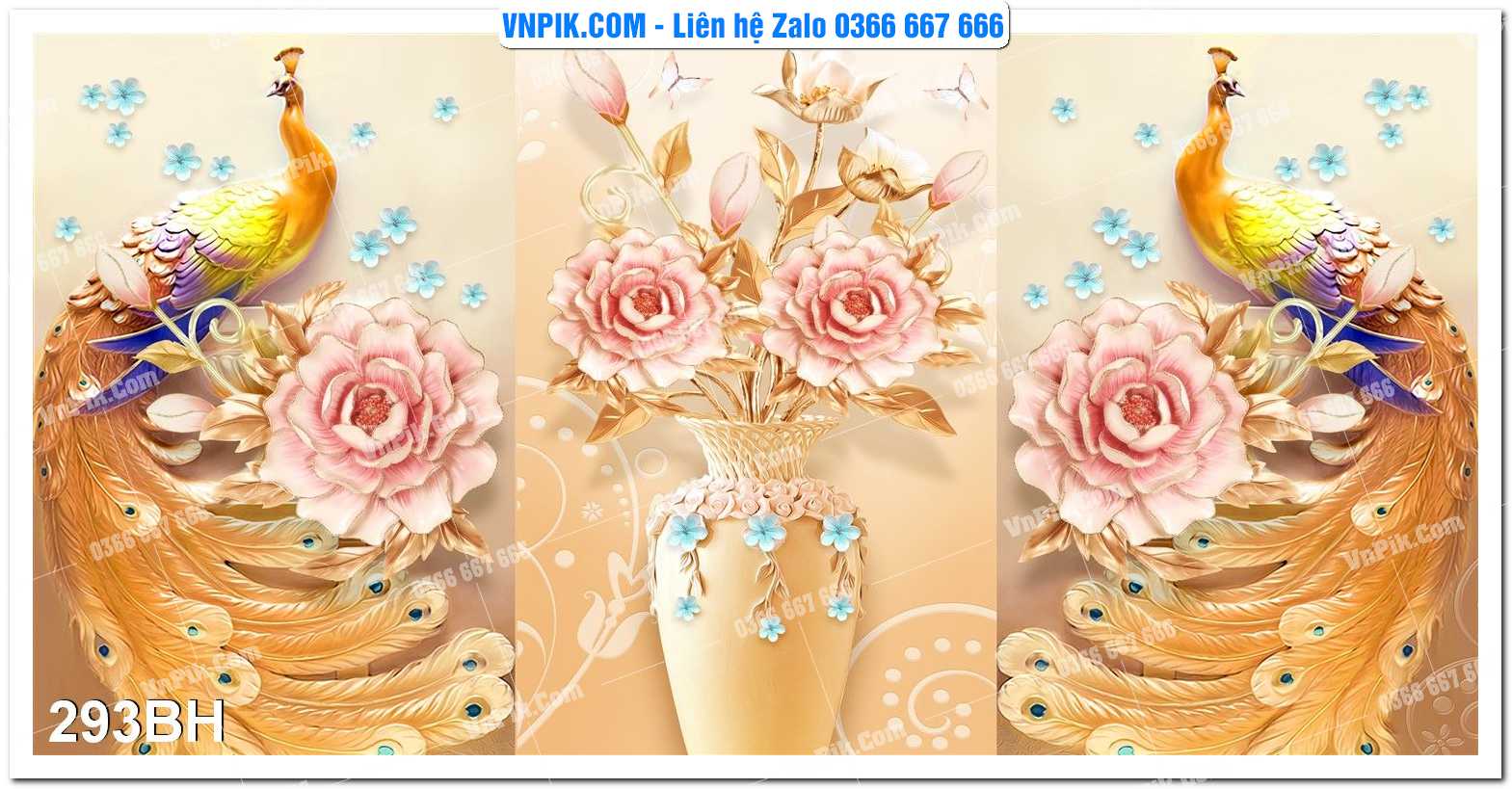 Tranh bình hoa nghệ thuật 293BH