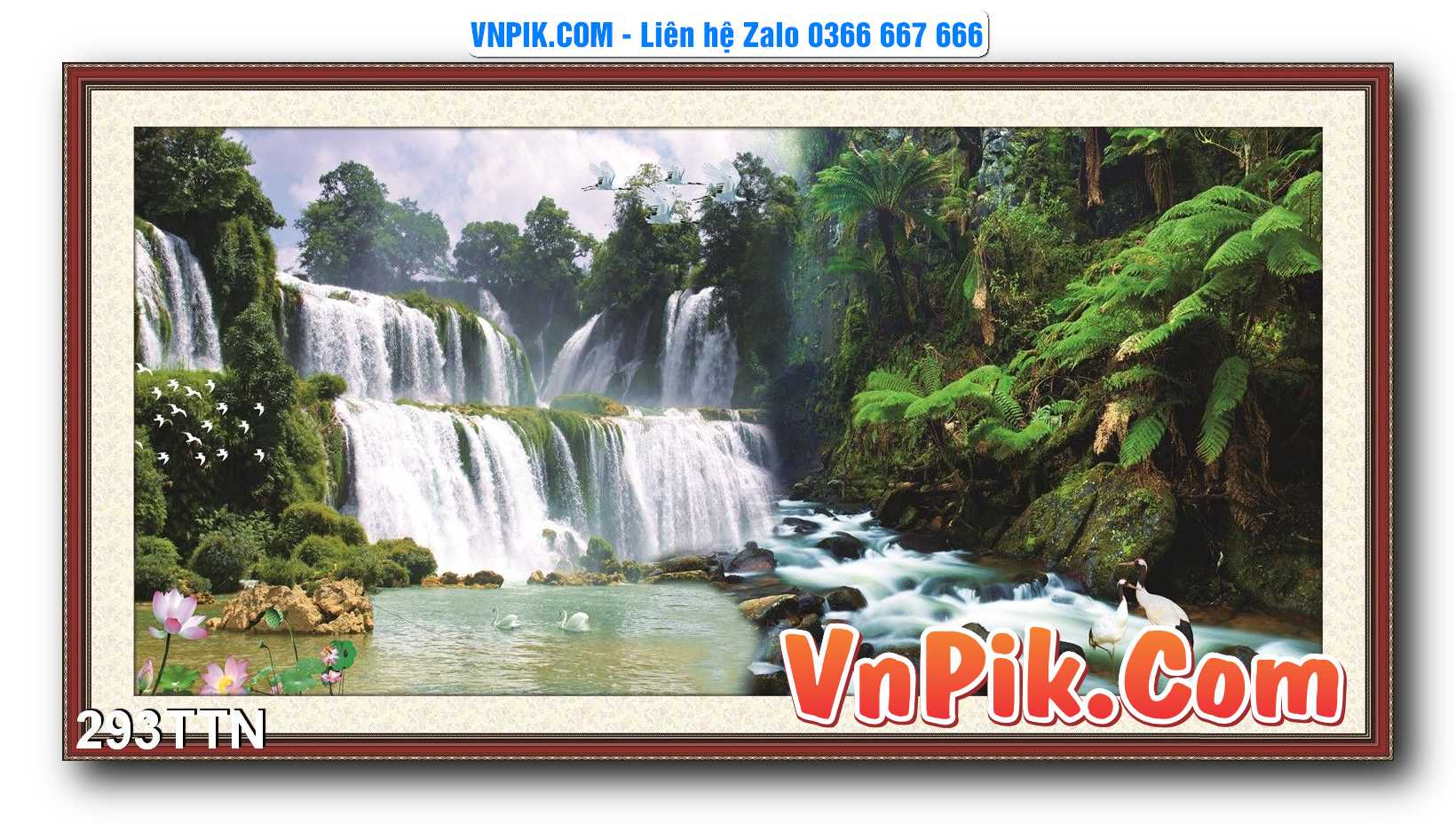 Tranh thác nước – Tranh phong thủy – Tranh treo tường mã 293TTN
