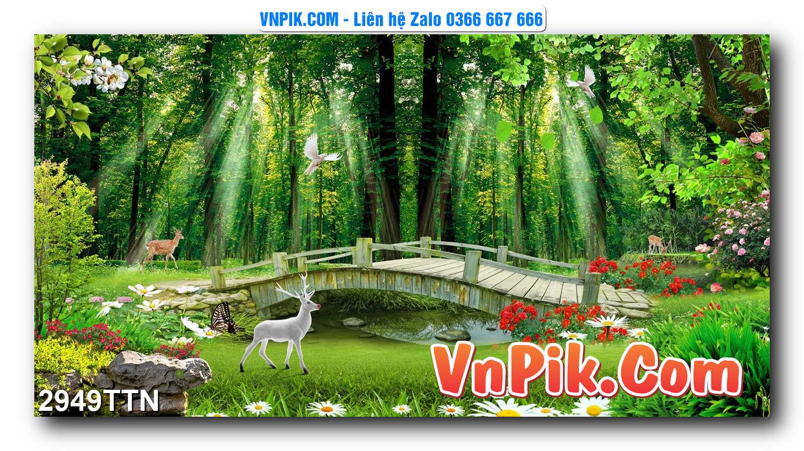 Tranh thác nước – Tranh phong thủy – Tranh treo tường mã 2949TTN