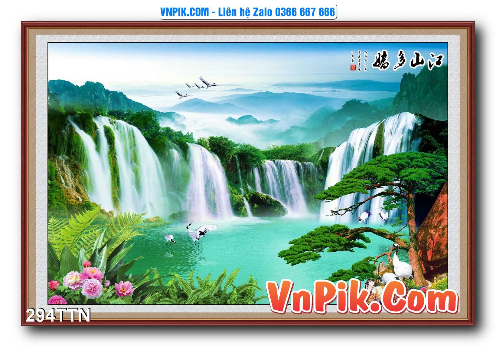 Tranh thác nước – Tranh phong thủy – Tranh treo tường mã 294TTN