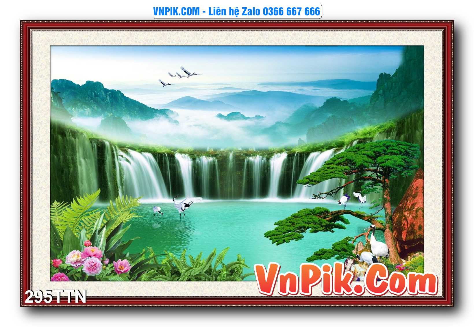 Tranh thác nước – Tranh phong thủy – Tranh treo tường mã 295TTN