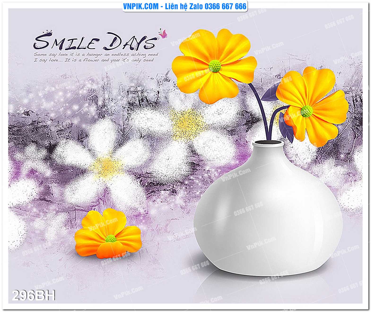 Tranh bình hoa nghệ thuật 296BH