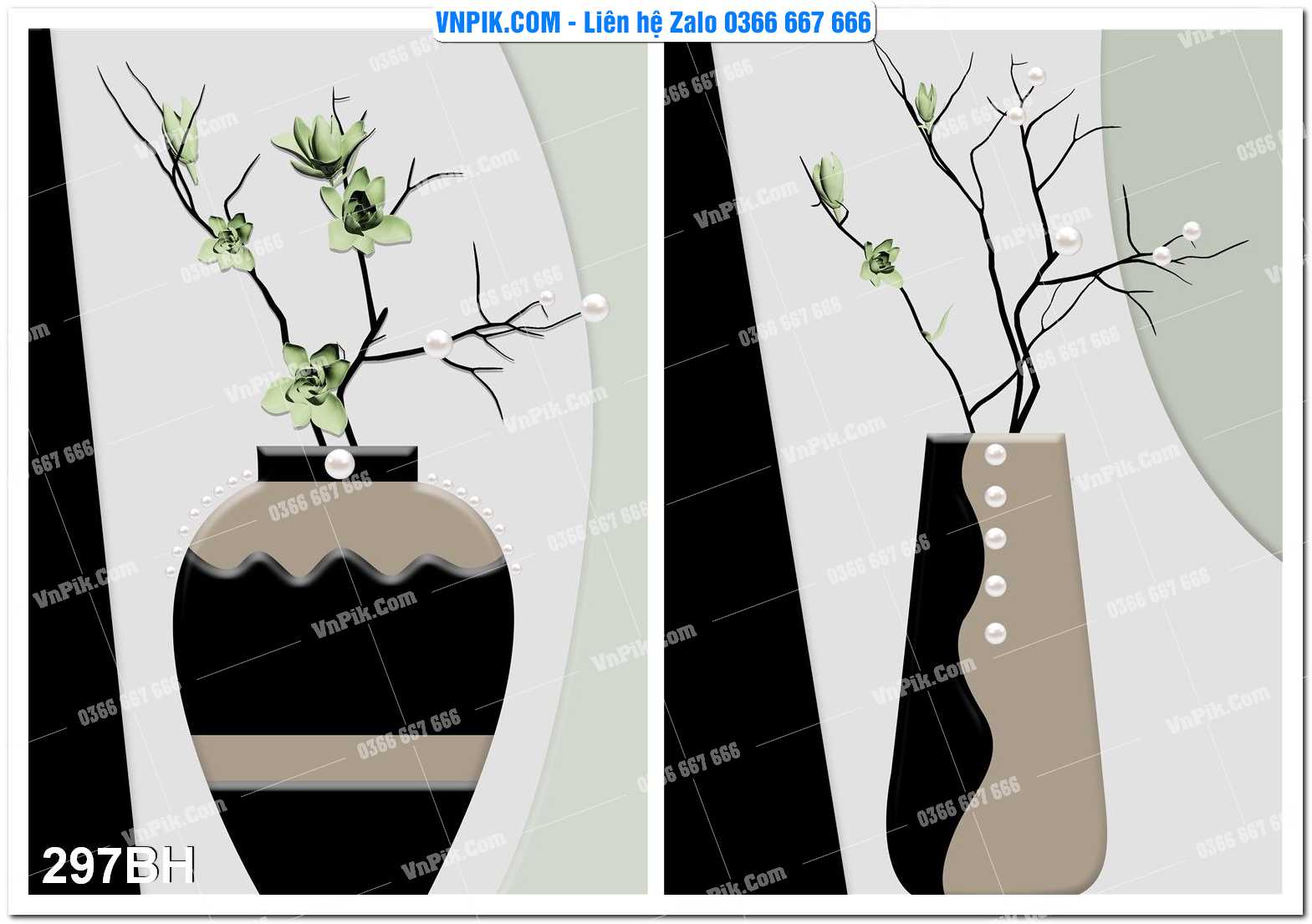 Tranh bình hoa nghệ thuật 297BH