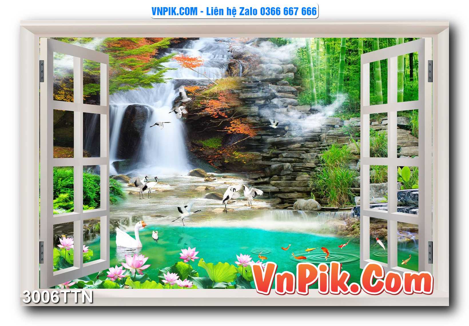 Tranh thác nước – Tranh phong thủy – Tranh treo tường mã 3006TTN