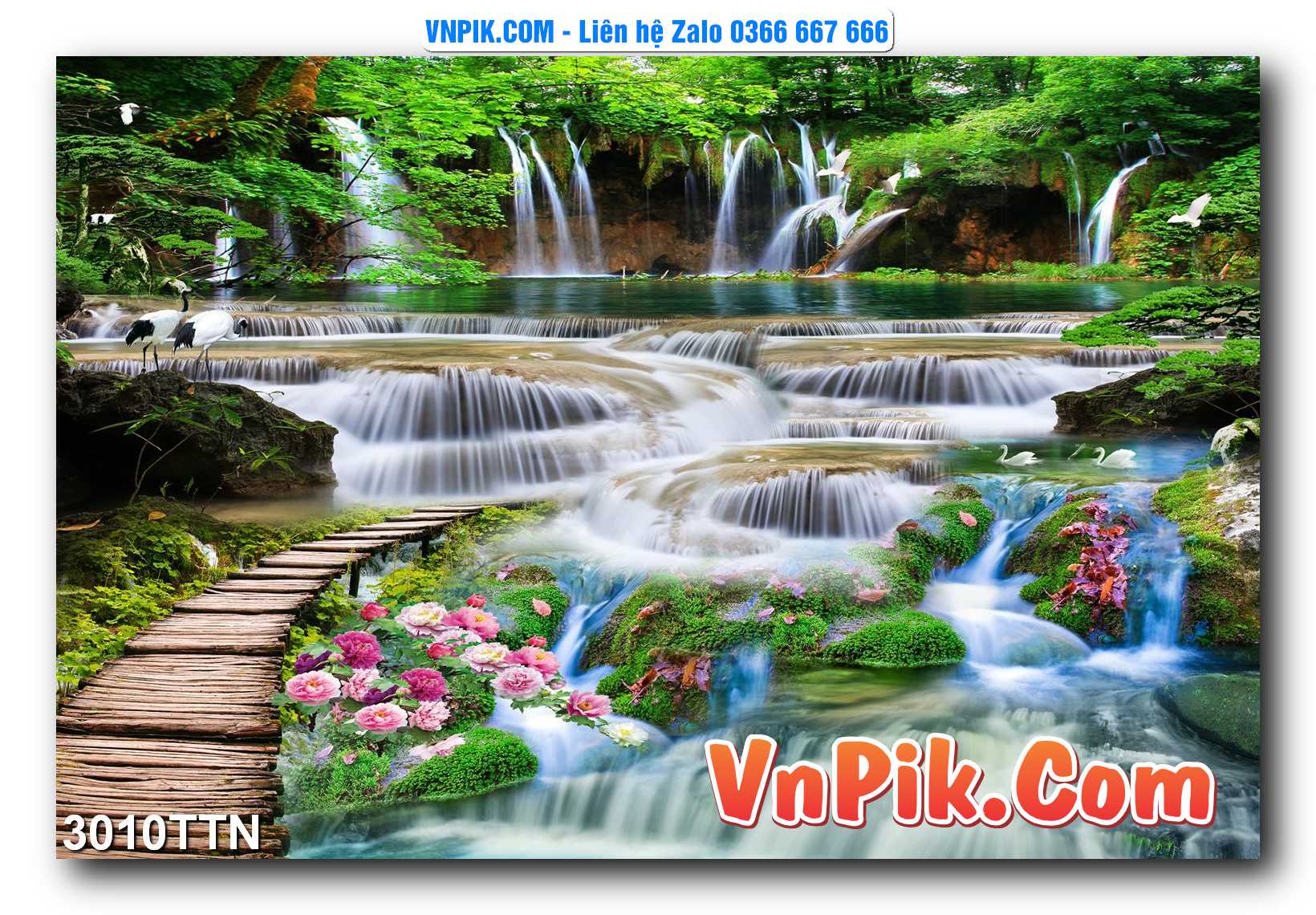 Tranh thác nước – Tranh phong thủy – Tranh treo tường mã 3010TTN