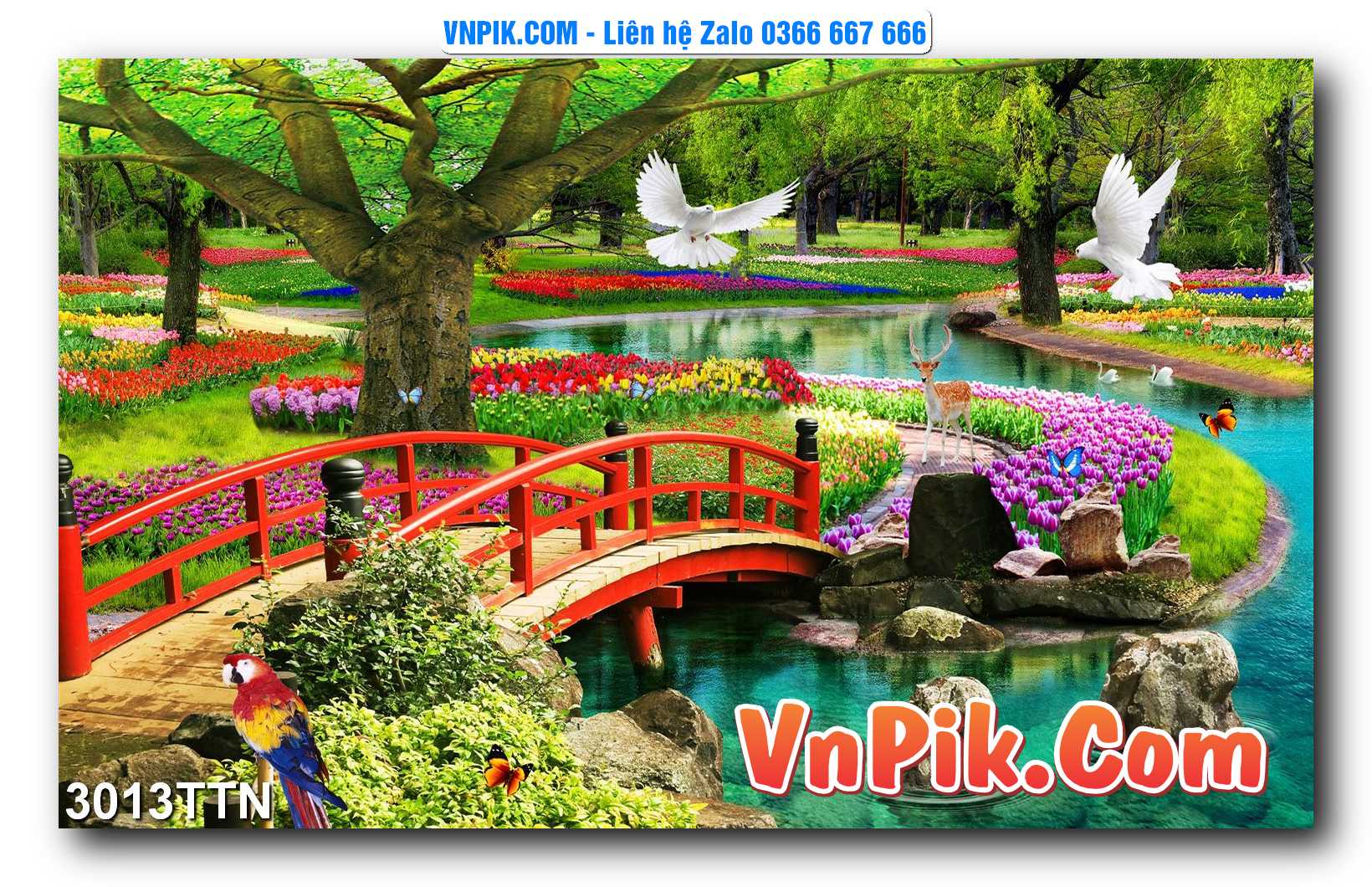 Tranh thác nước – Tranh phong thủy – Tranh treo tường mã 3013TTN