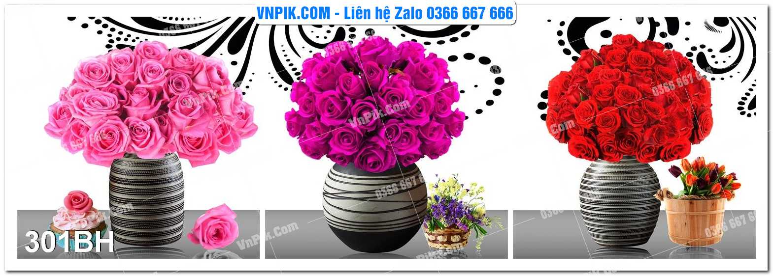 Tranh bình hoa nghệ thuật 301BH