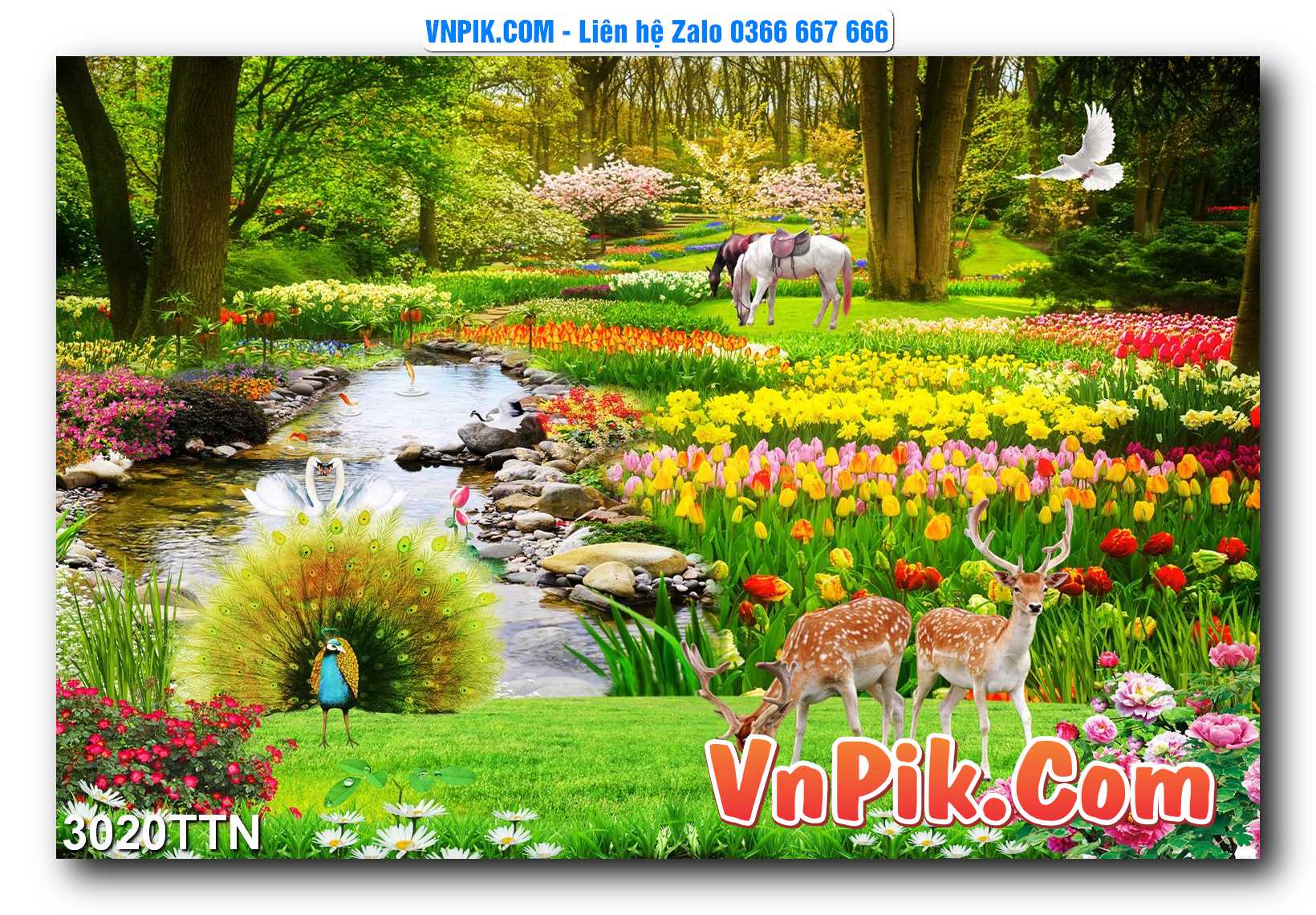 Tranh thác nước – Tranh phong thủy – Tranh treo tường mã 3020TTN