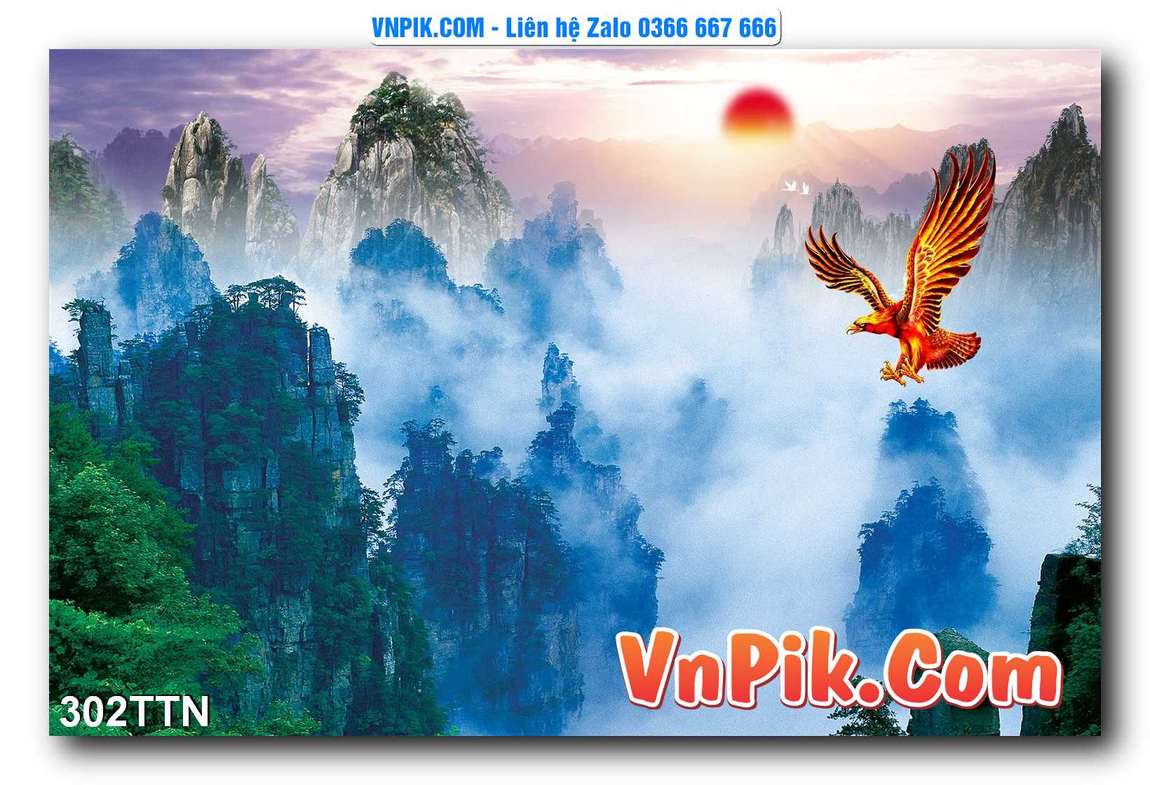 Tranh thác nước – Tranh phong thủy – Tranh treo tường mã 302TTN