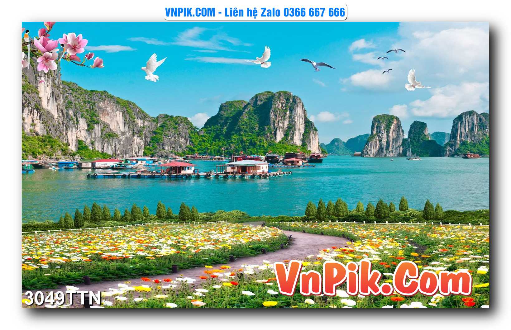 Tranh thác nước – Tranh phong thủy – Tranh treo tường mã 3049TTN