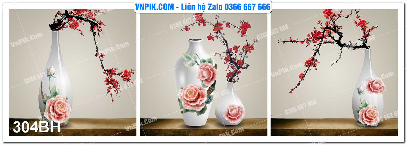Tranh bình hoa nghệ thuật 304BH