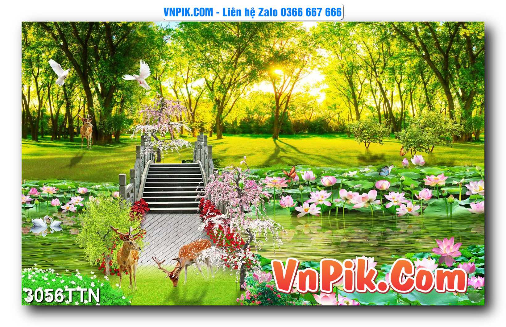 Tranh thác nước – Tranh phong thủy – Tranh treo tường mã 3056TTN