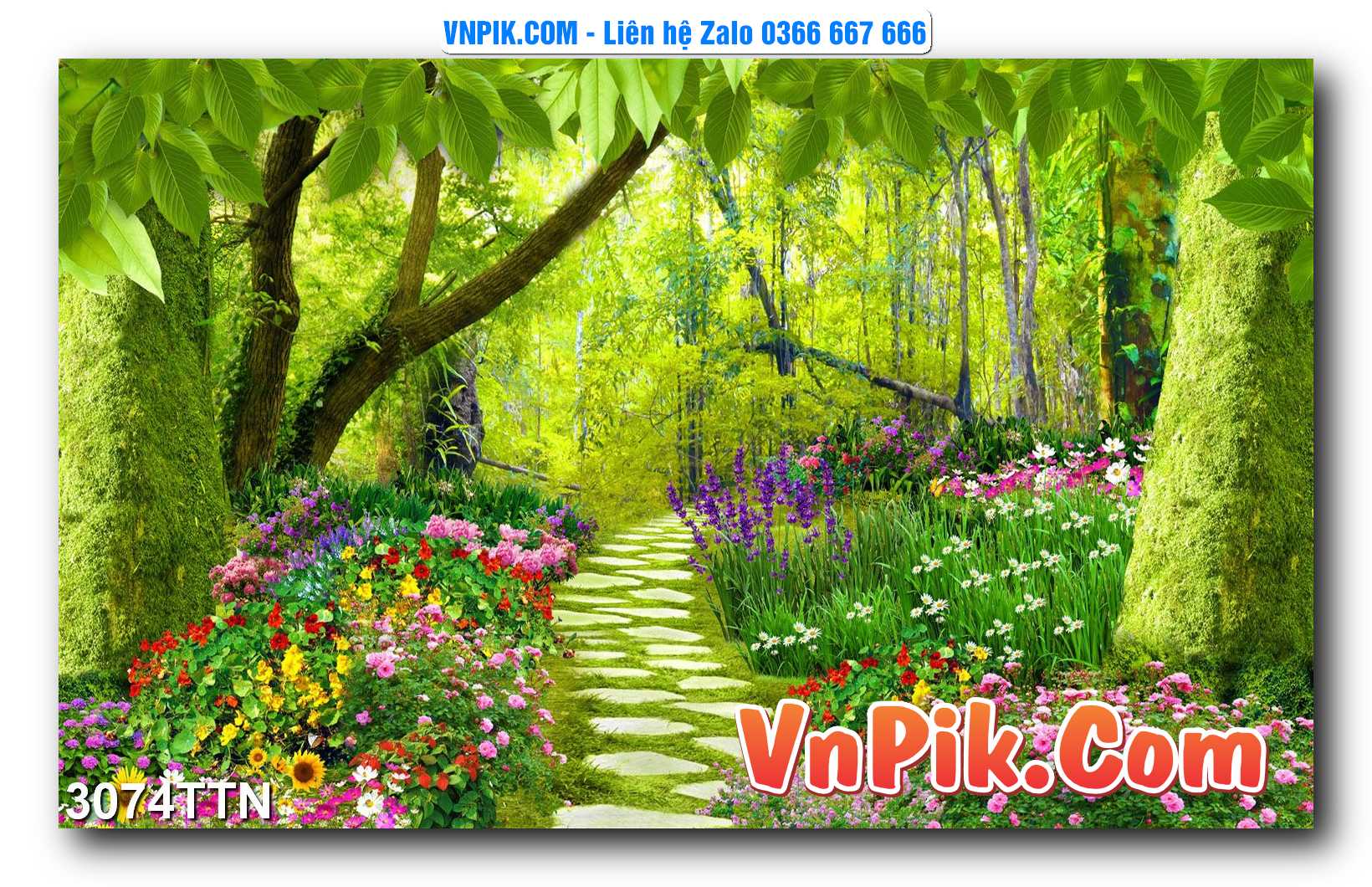 Tranh thác nước – Tranh phong thủy – Tranh treo tường mã 3074TTN