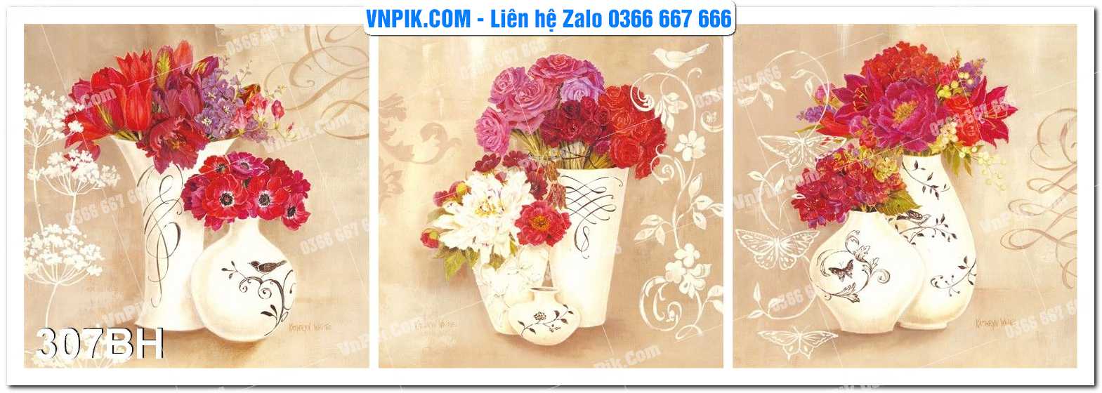 Tranh bình hoa nghệ thuật 307BH