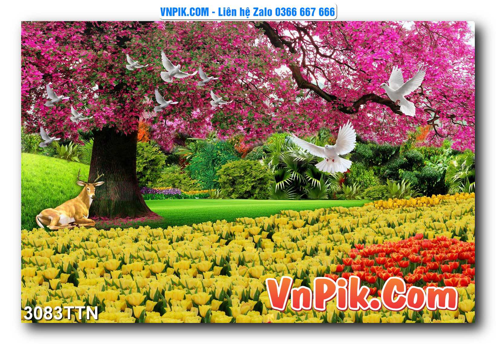 Tranh thác nước – Tranh phong thủy – Tranh treo tường mã 3083TTN