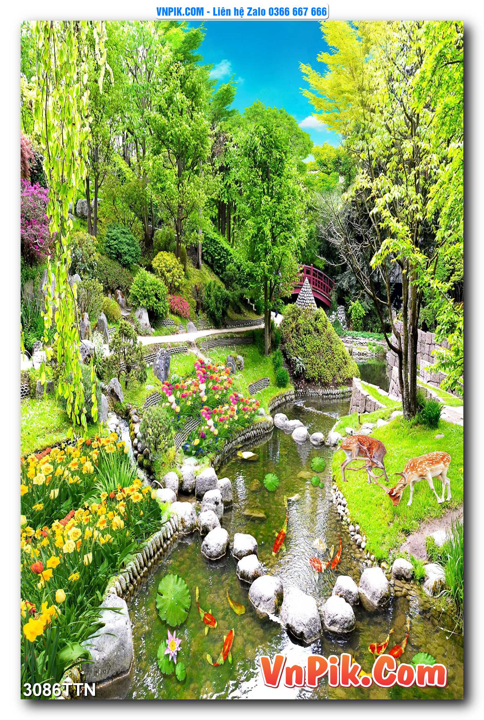 Tranh thác nước – Tranh phong thủy – Tranh treo tường mã 3086TTN
