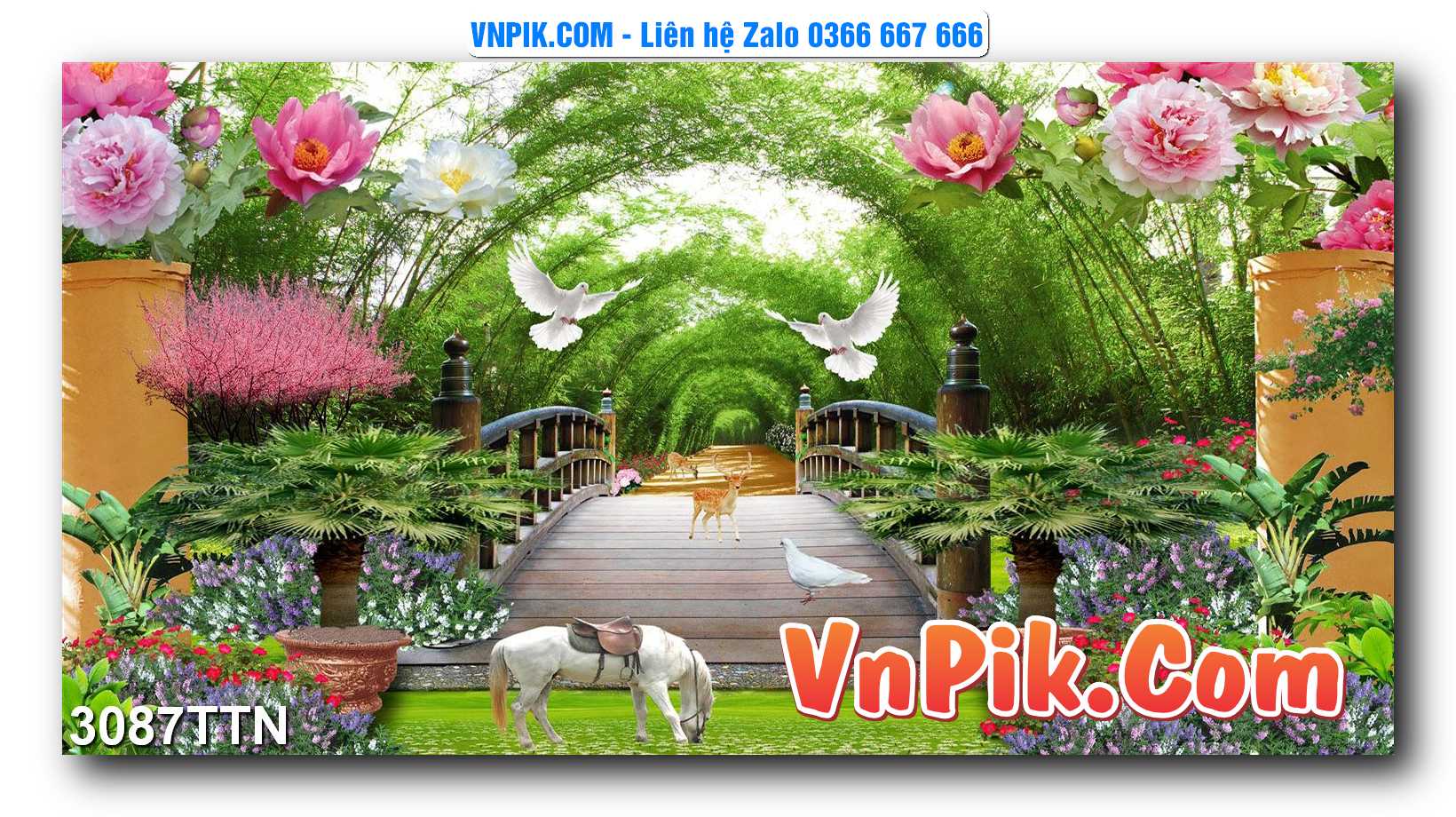 Tranh thác nước – Tranh phong thủy – Tranh treo tường mã 3087TTN