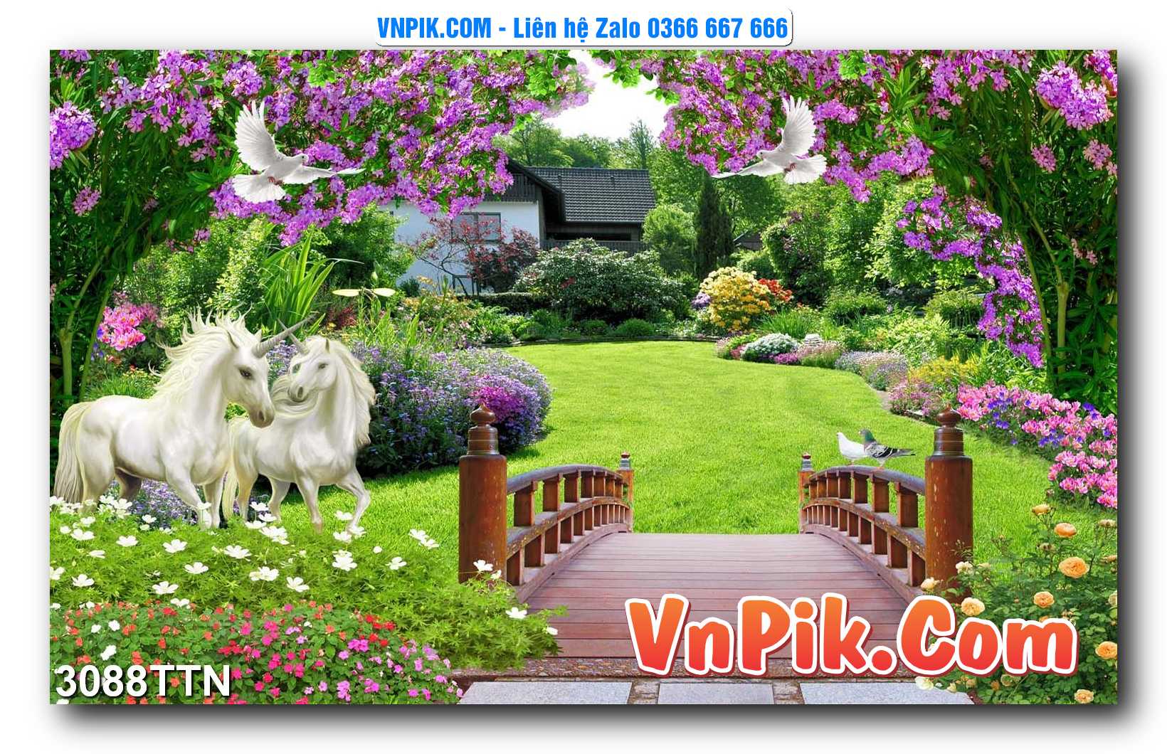 Tranh thác nước – Tranh phong thủy – Tranh treo tường mã 3088TTN