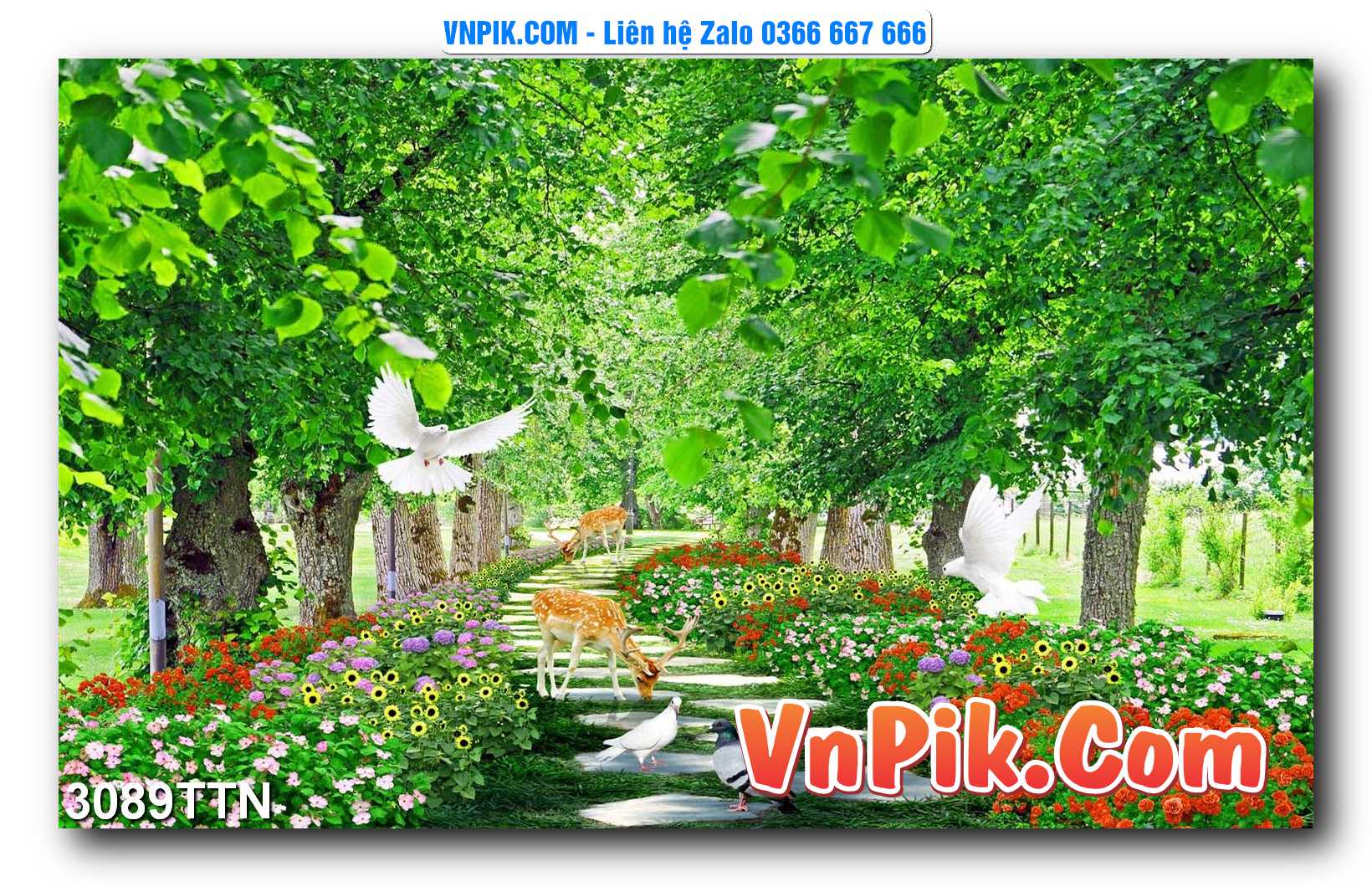 Tranh thác nước – Tranh phong thủy – Tranh treo tường mã 3089TTN