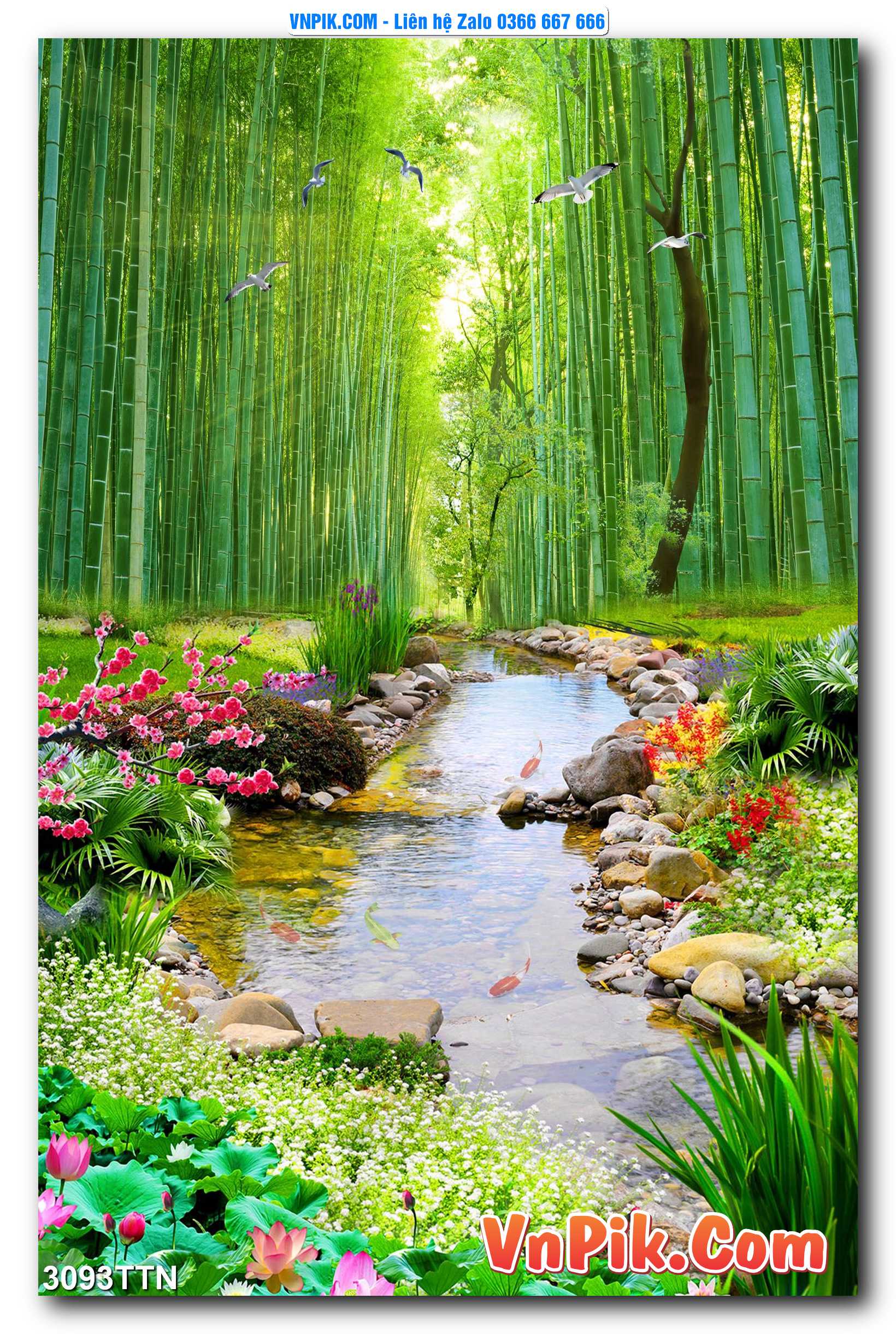 Tranh thác nước – Tranh phong thủy – Tranh treo tường mã 3093TTN