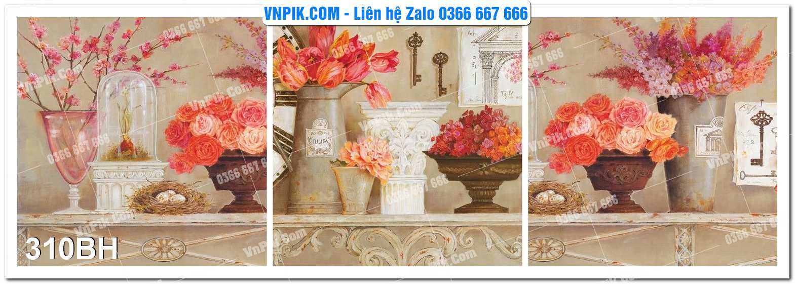 Tranh bình hoa nghệ thuật 310BH