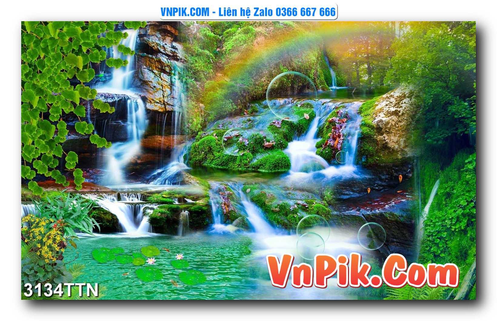 Tranh thác nước – Tranh phong thủy – Tranh treo tường mã 3134TTN