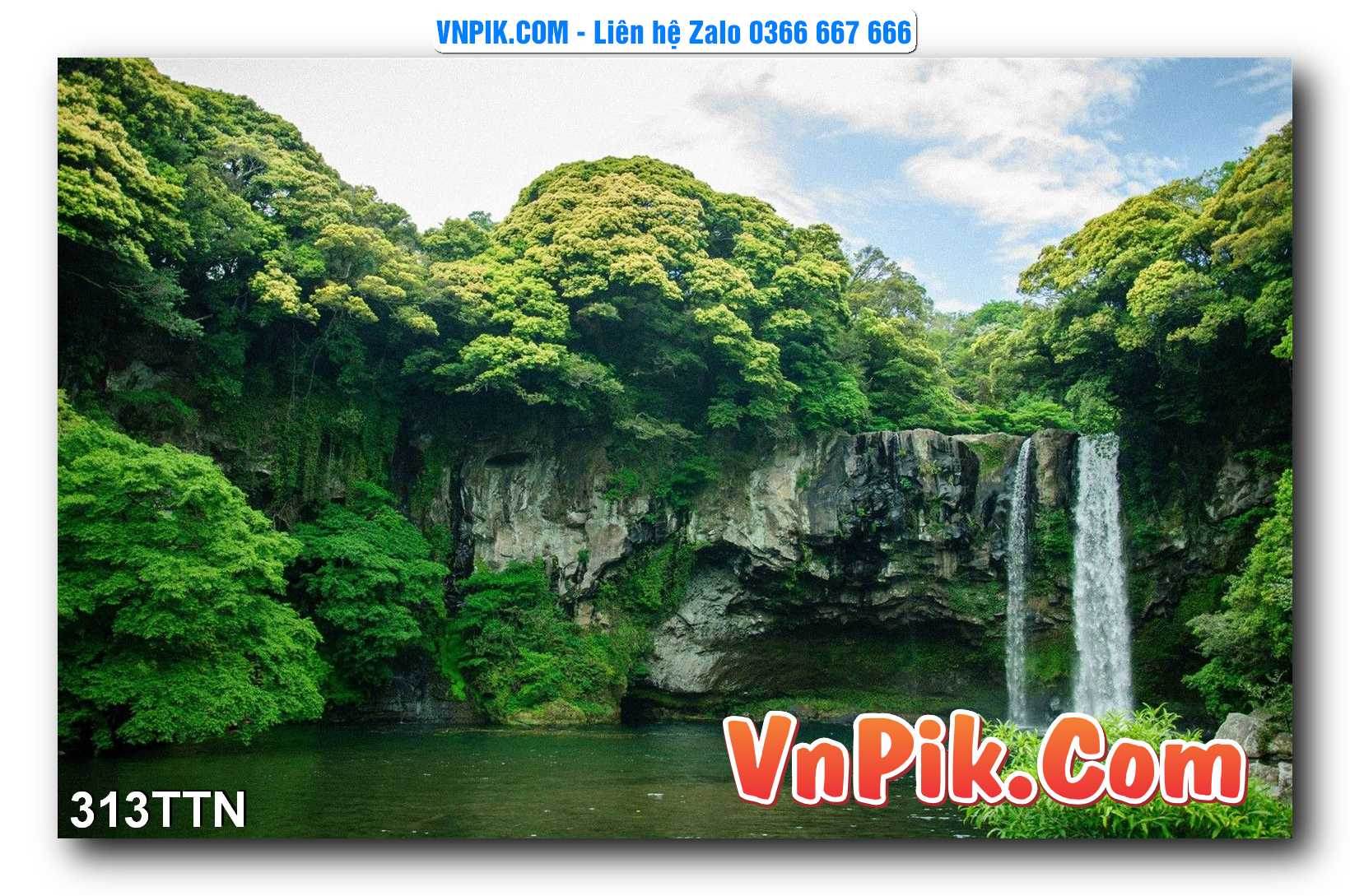 Tranh thác nước – Tranh phong thủy – Tranh treo tường mã 313TTN