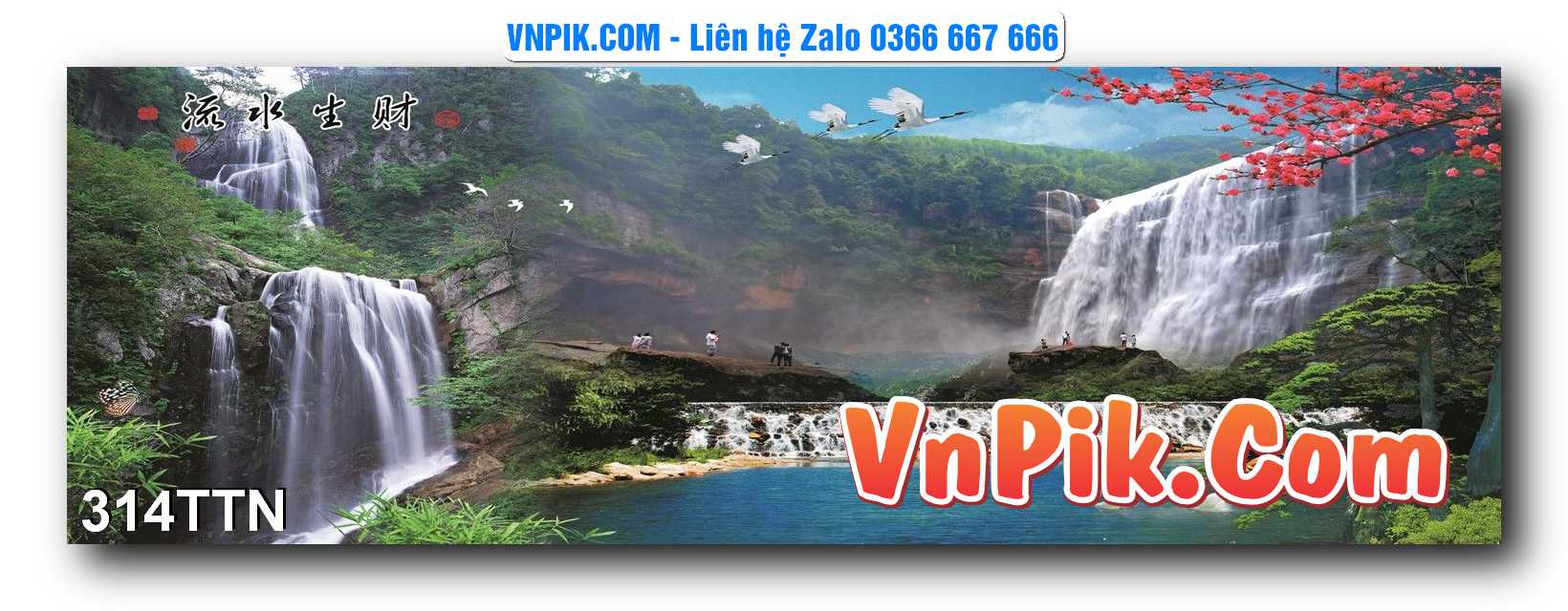Tranh thác nước – Tranh phong thủy – Tranh treo tường mã 314TTN