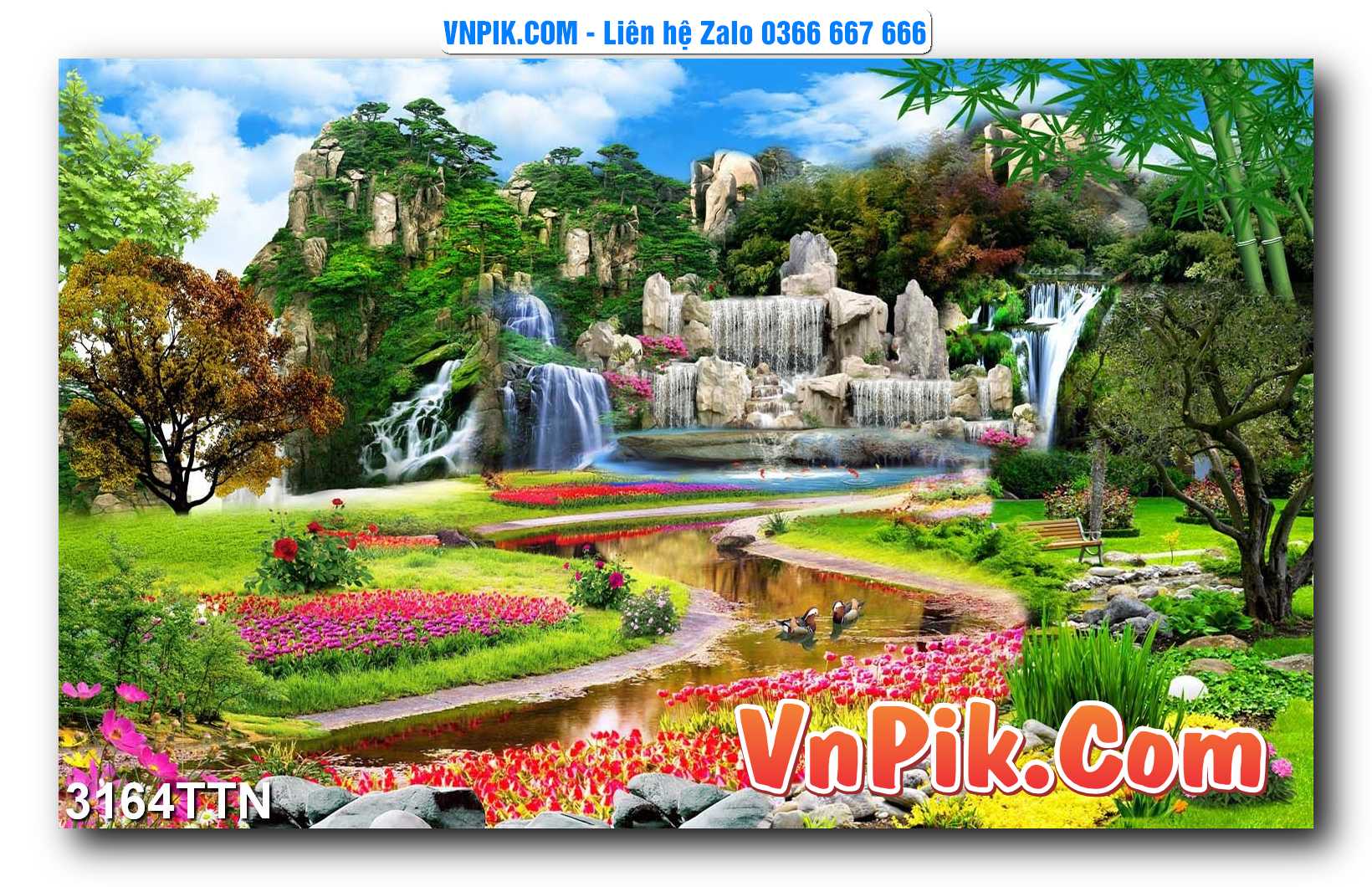 Tranh thác nước – Tranh phong thủy – Tranh treo tường mã 3164TTN
