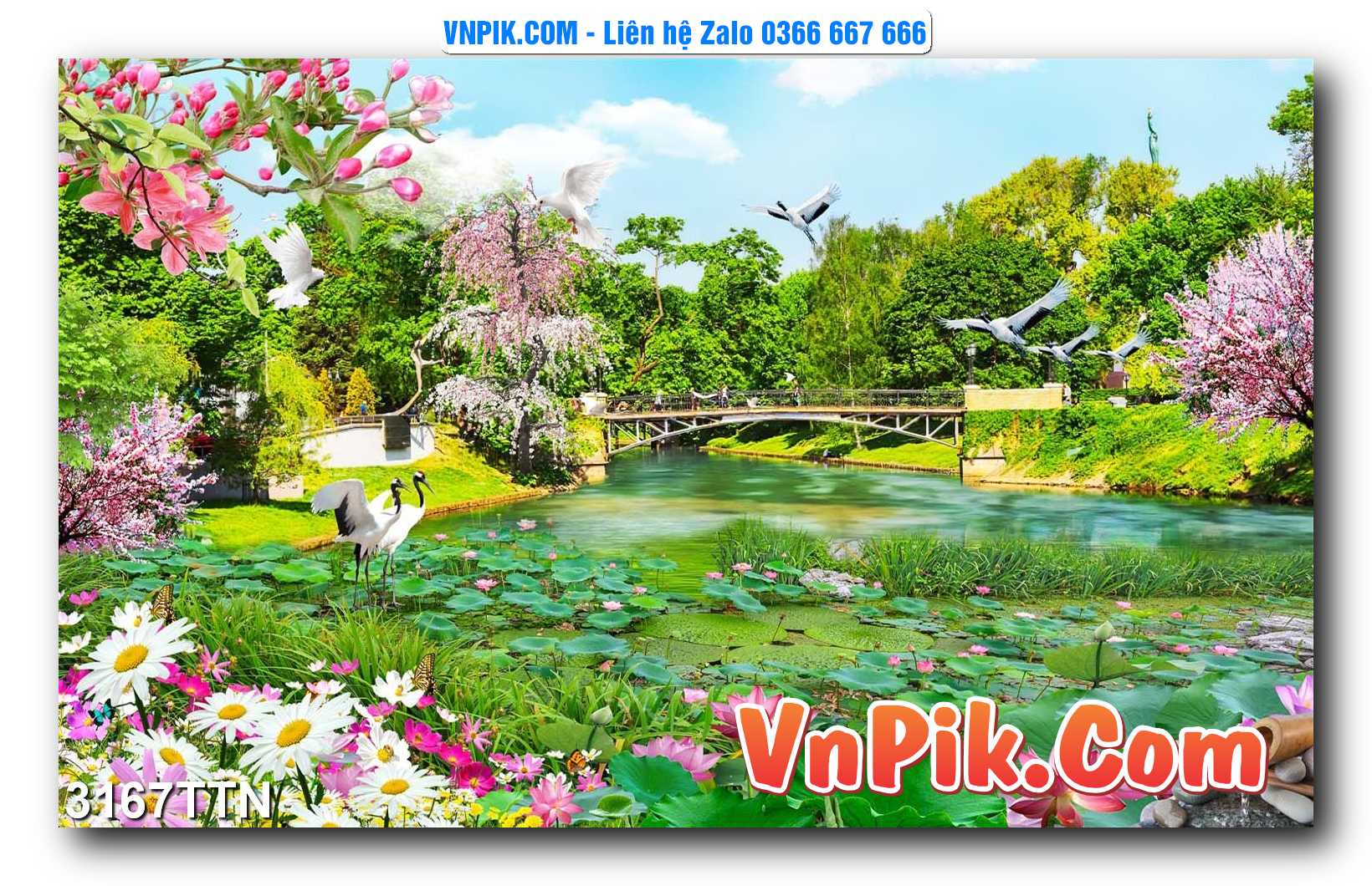 Tranh thác nước – Tranh phong thủy – Tranh treo tường mã 3167TTN
