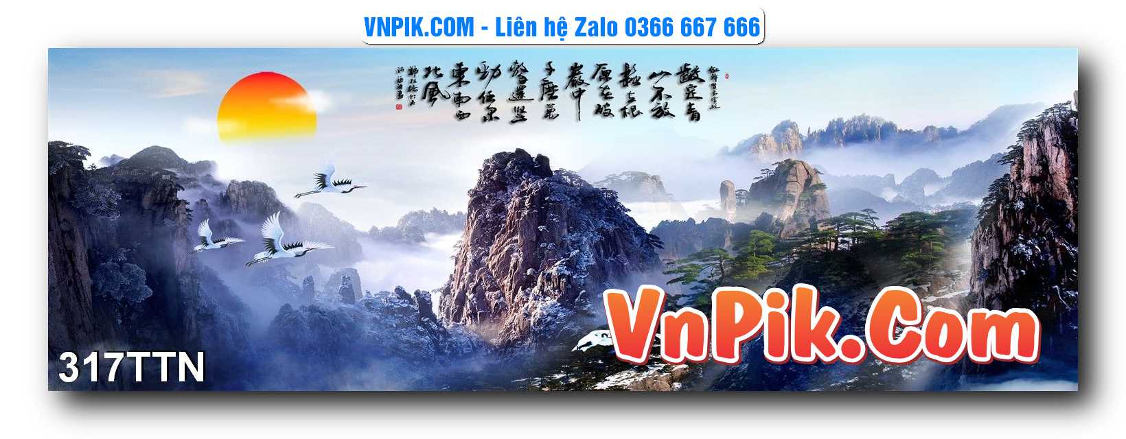 Tranh thác nước – Tranh phong thủy – Tranh treo tường mã 317TTN