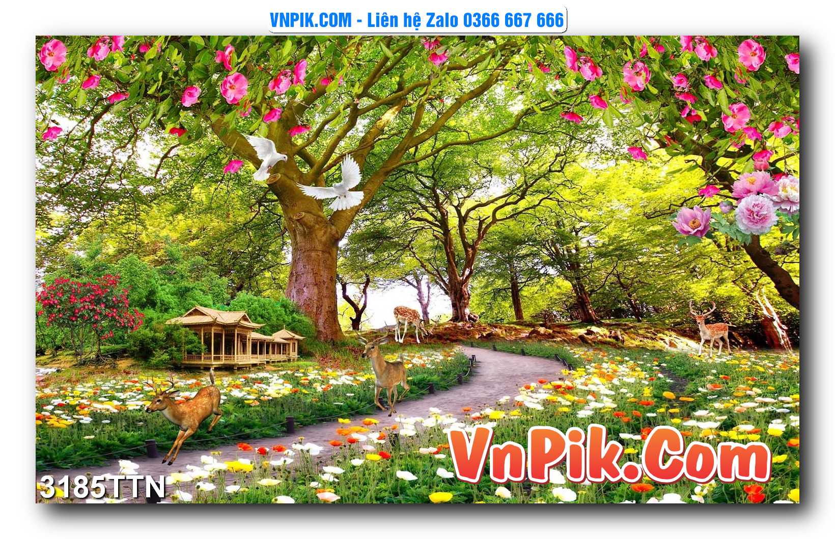 Tranh thác nước – Tranh phong thủy – Tranh treo tường mã 3185TTN