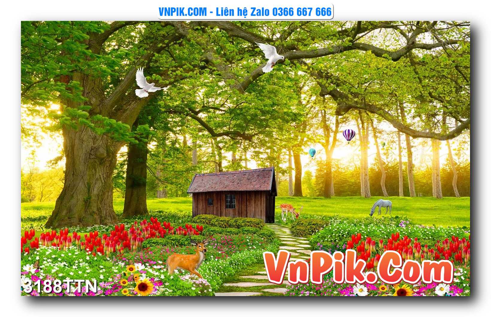 Tranh thác nước – Tranh phong thủy – Tranh treo tường mã 3188TTN