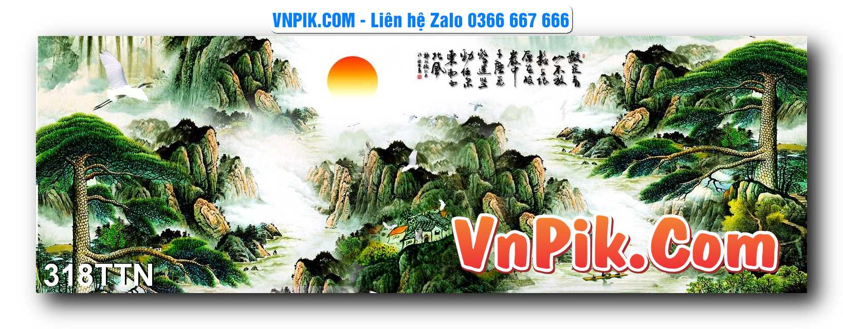 Tranh thác nước – Tranh phong thủy – Tranh treo tường mã 318TTN