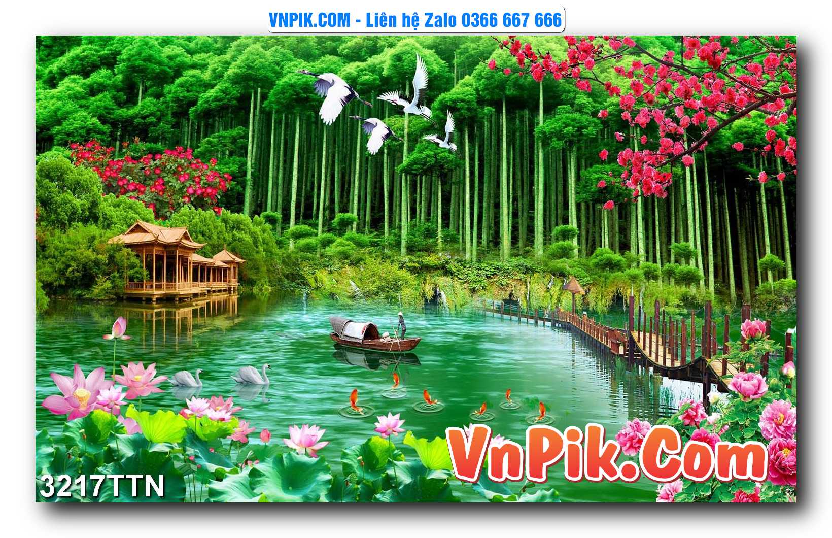 Tranh thác nước – Tranh phong thủy – Tranh treo tường mã 3217TTN