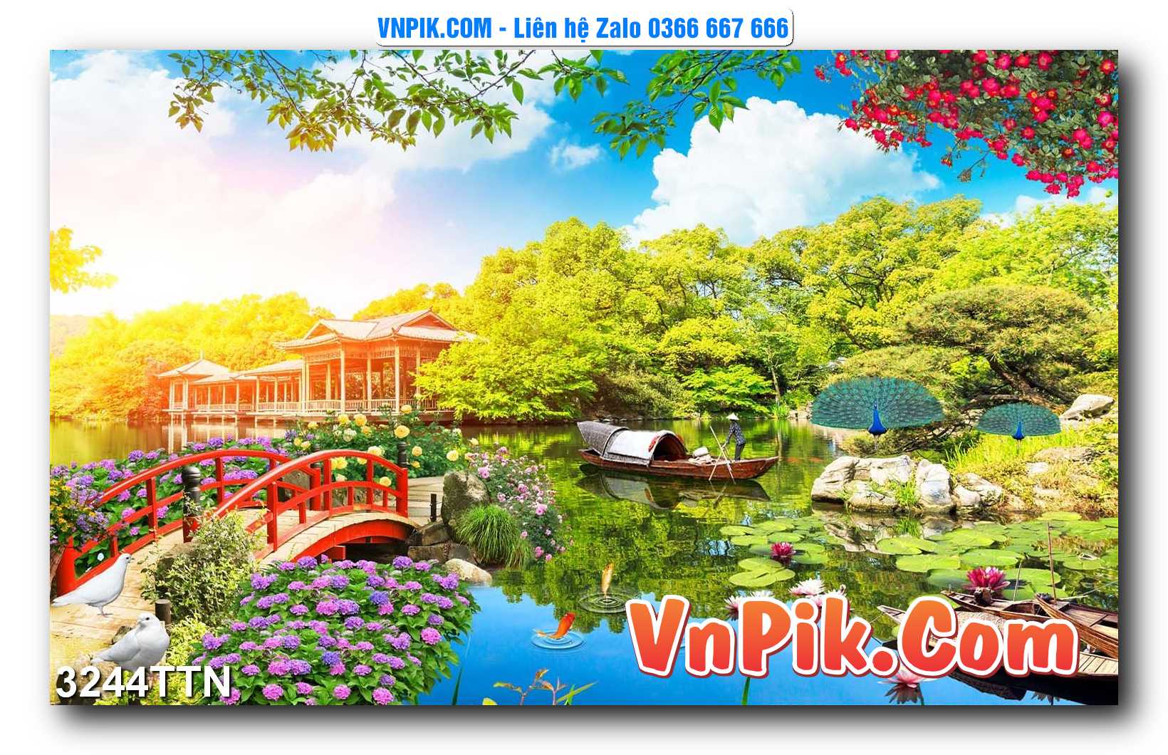 Tranh thác nước – Tranh phong thủy – Tranh treo tường mã 3244TTN
