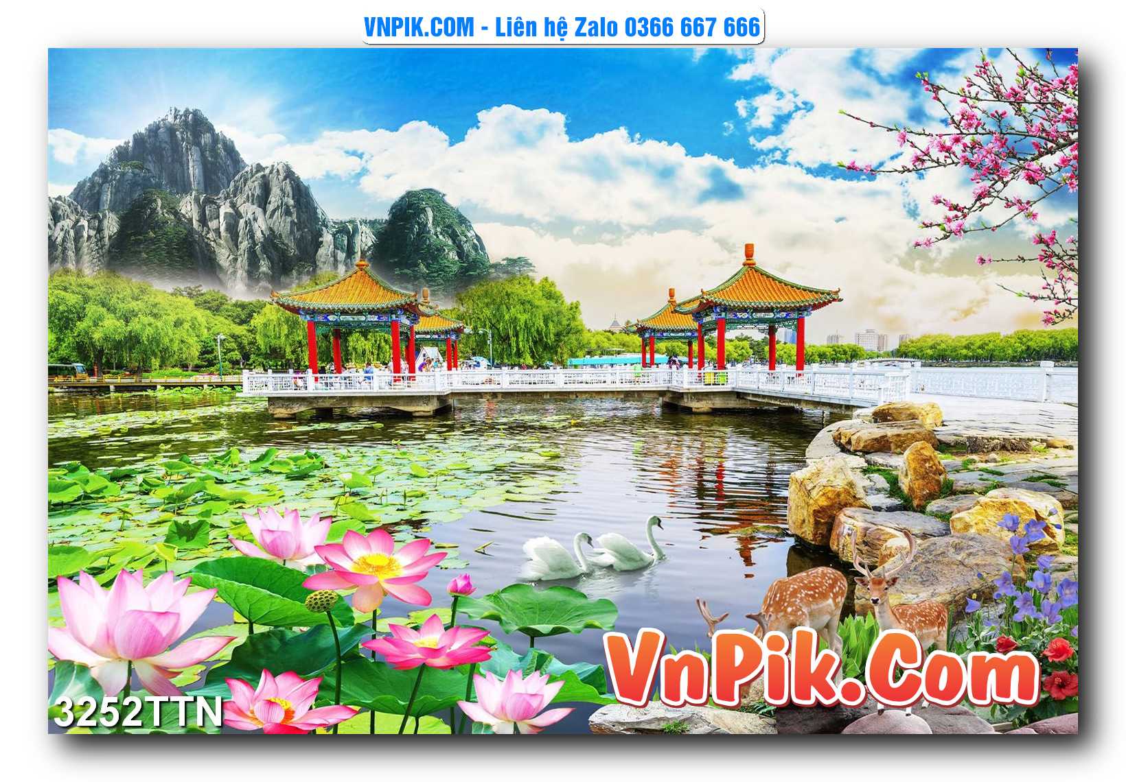 Tranh thác nước – Tranh phong thủy – Tranh treo tường mã 3252TTN