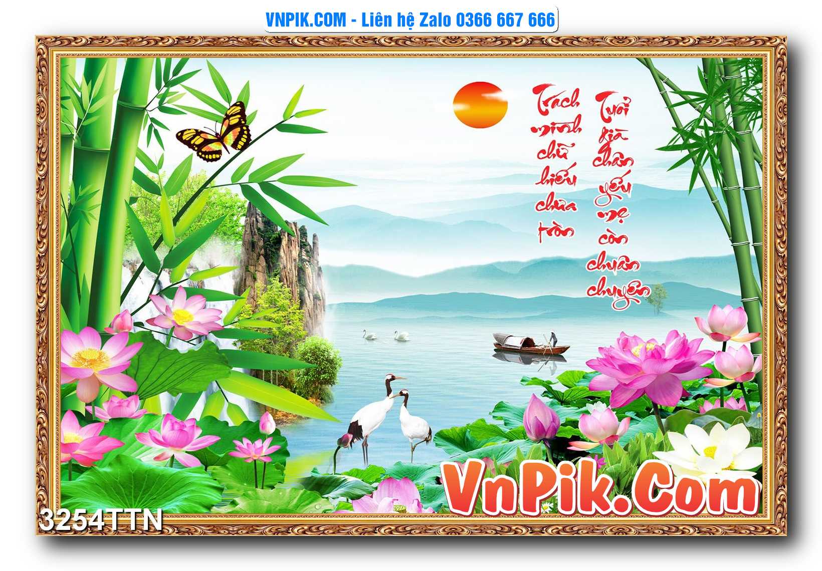 Tranh thác nước – Tranh phong thủy – Tranh treo tường mã 3254TTN