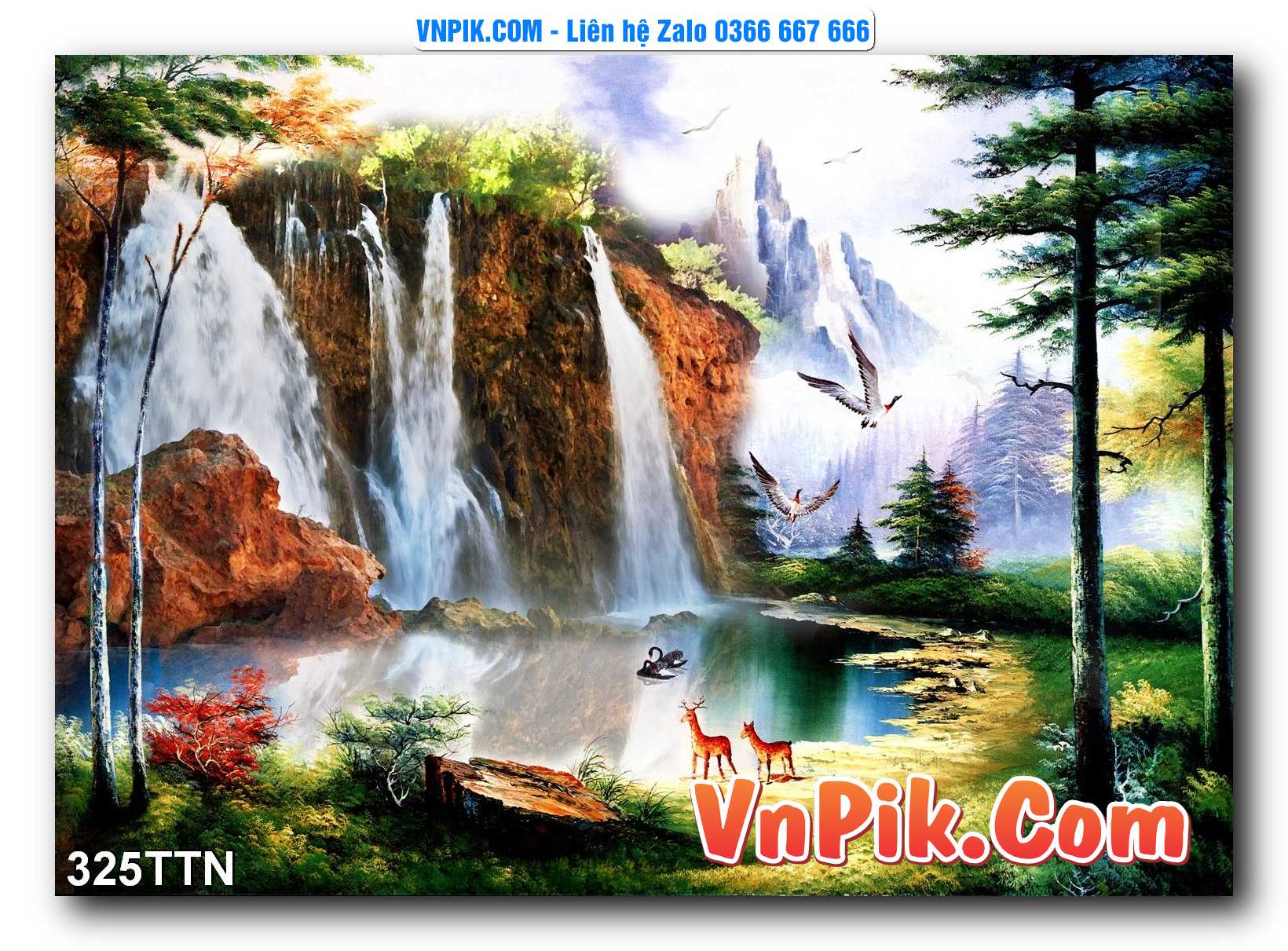 Tranh thác nước – Tranh phong thủy – Tranh treo tường mã 325TTN