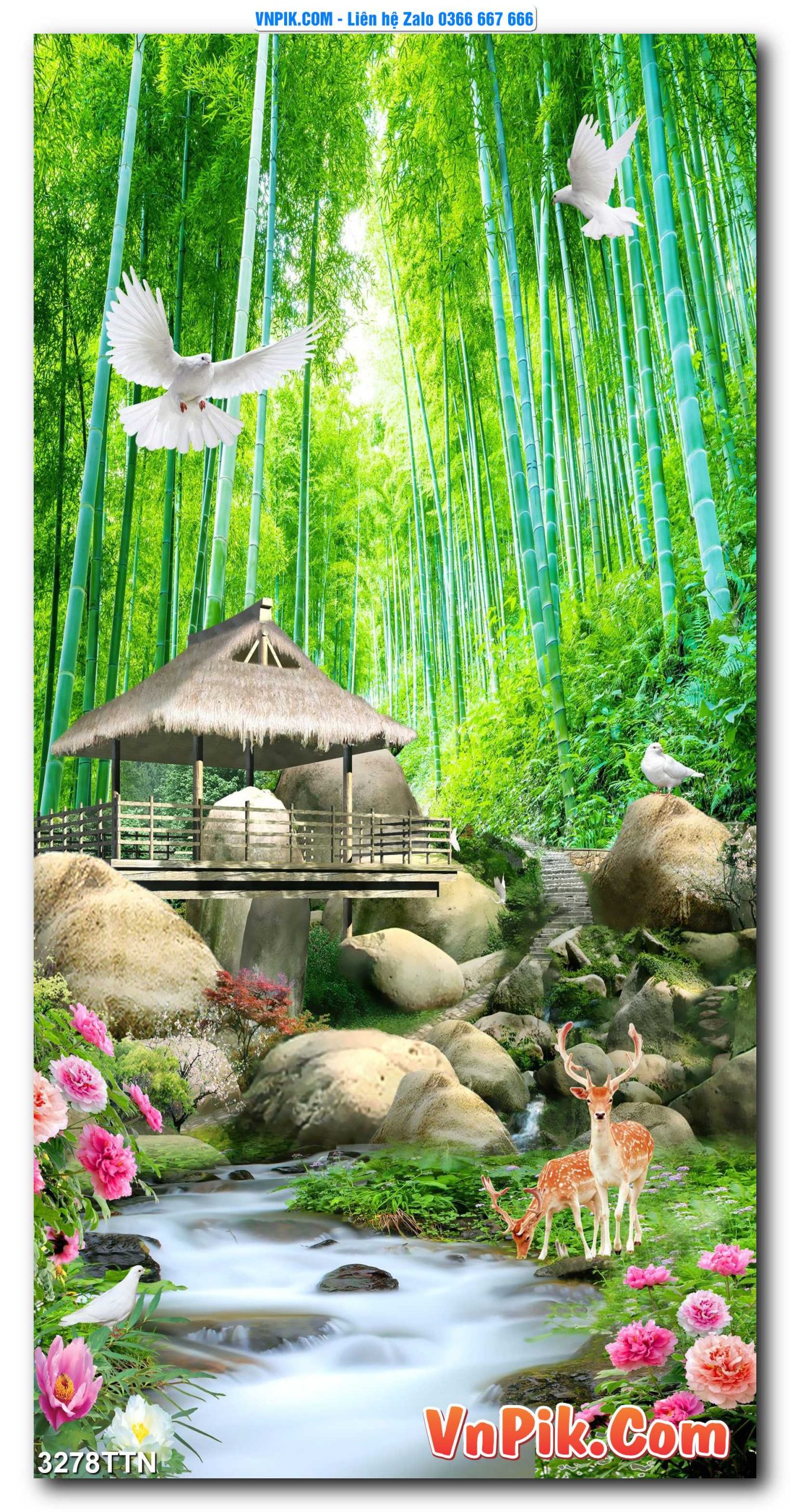 Tranh thác nước – Tranh phong thủy – Tranh treo tường mã 3278TTN