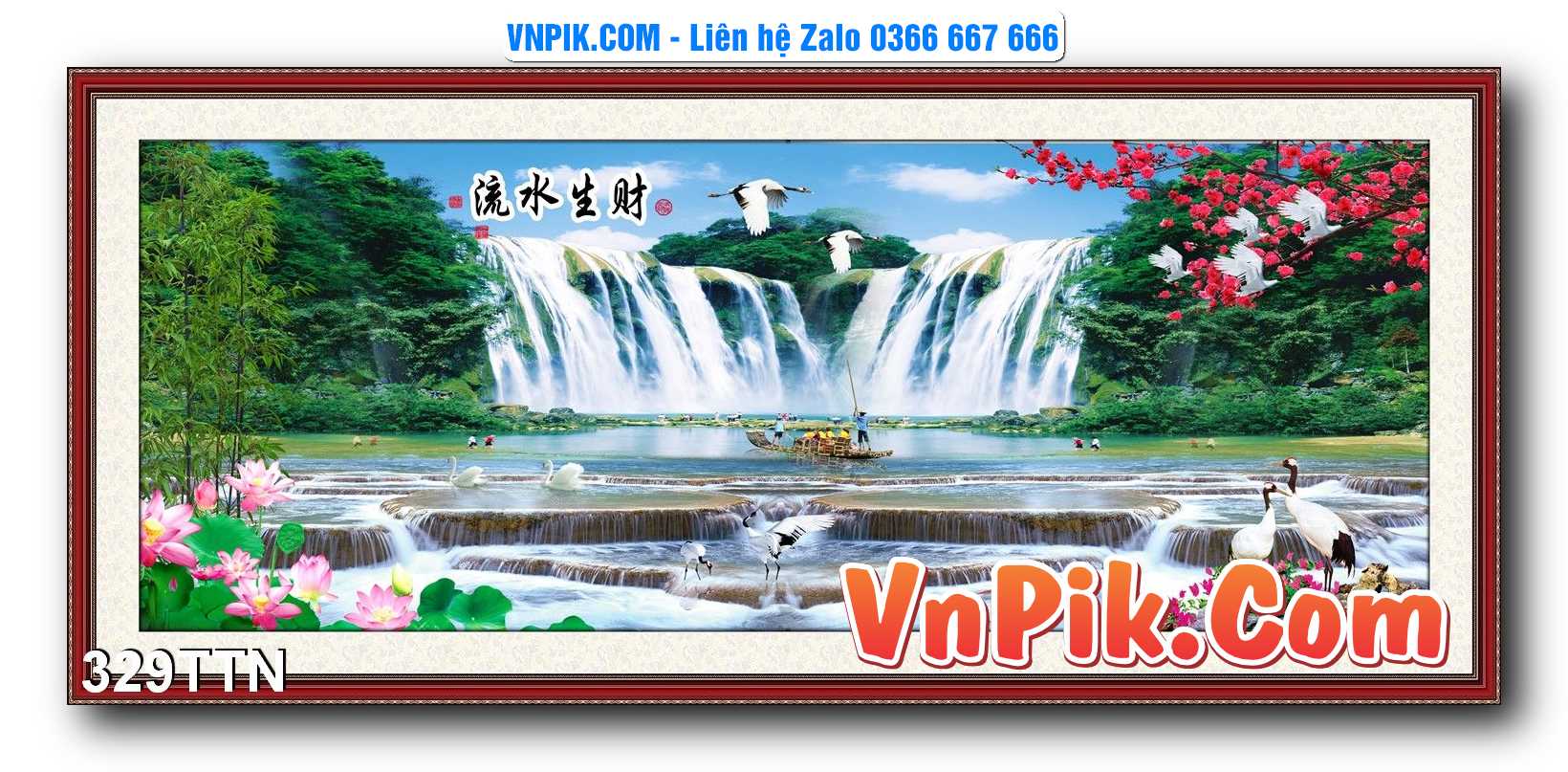 Tranh thác nước – Tranh phong thủy – Tranh treo tường mã 329TTN