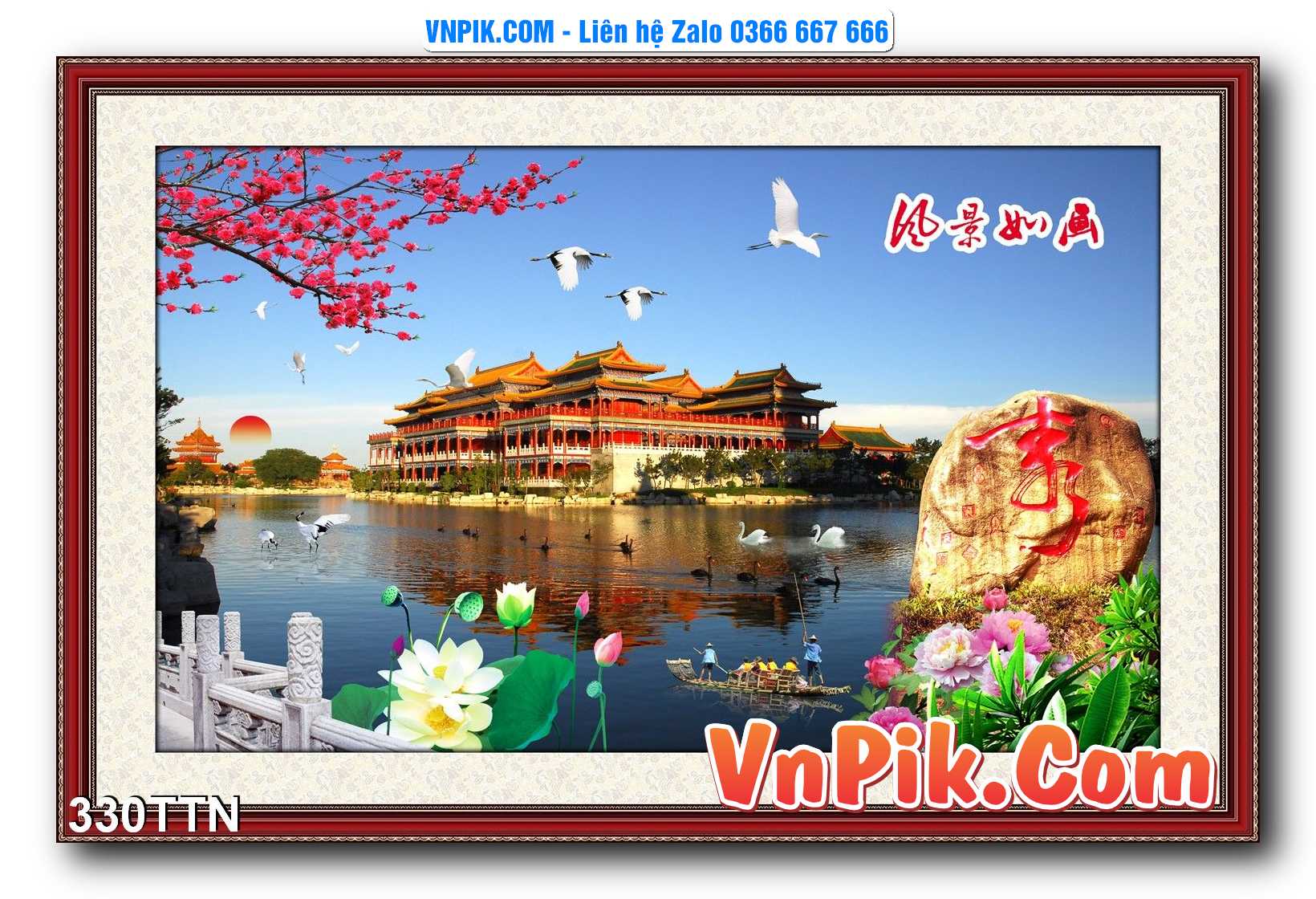 Tranh thác nước – Tranh phong thủy – Tranh treo tường mã 330TTN