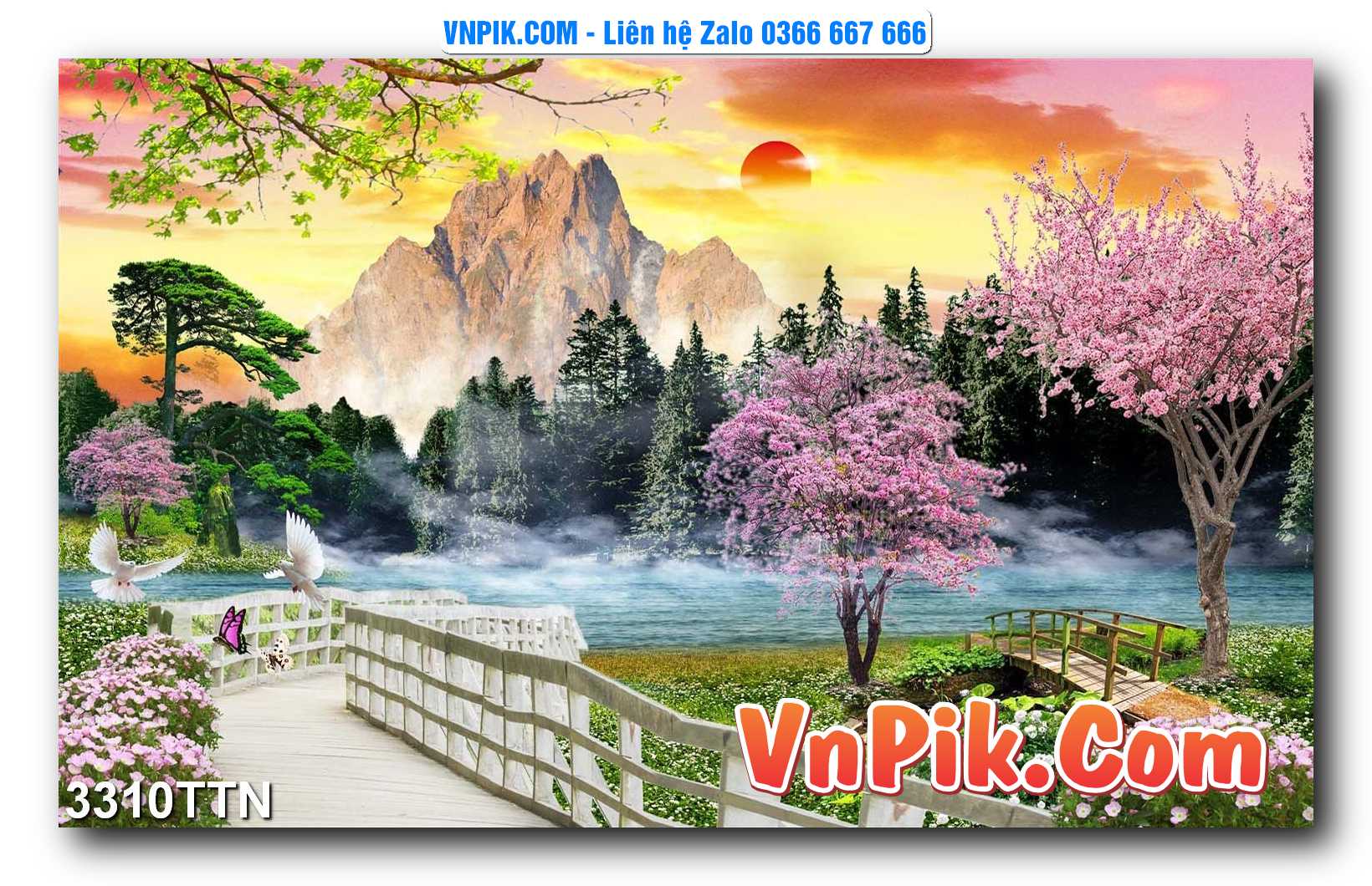 Tranh thác nước – Tranh phong thủy – Tranh treo tường mã 3310TTN