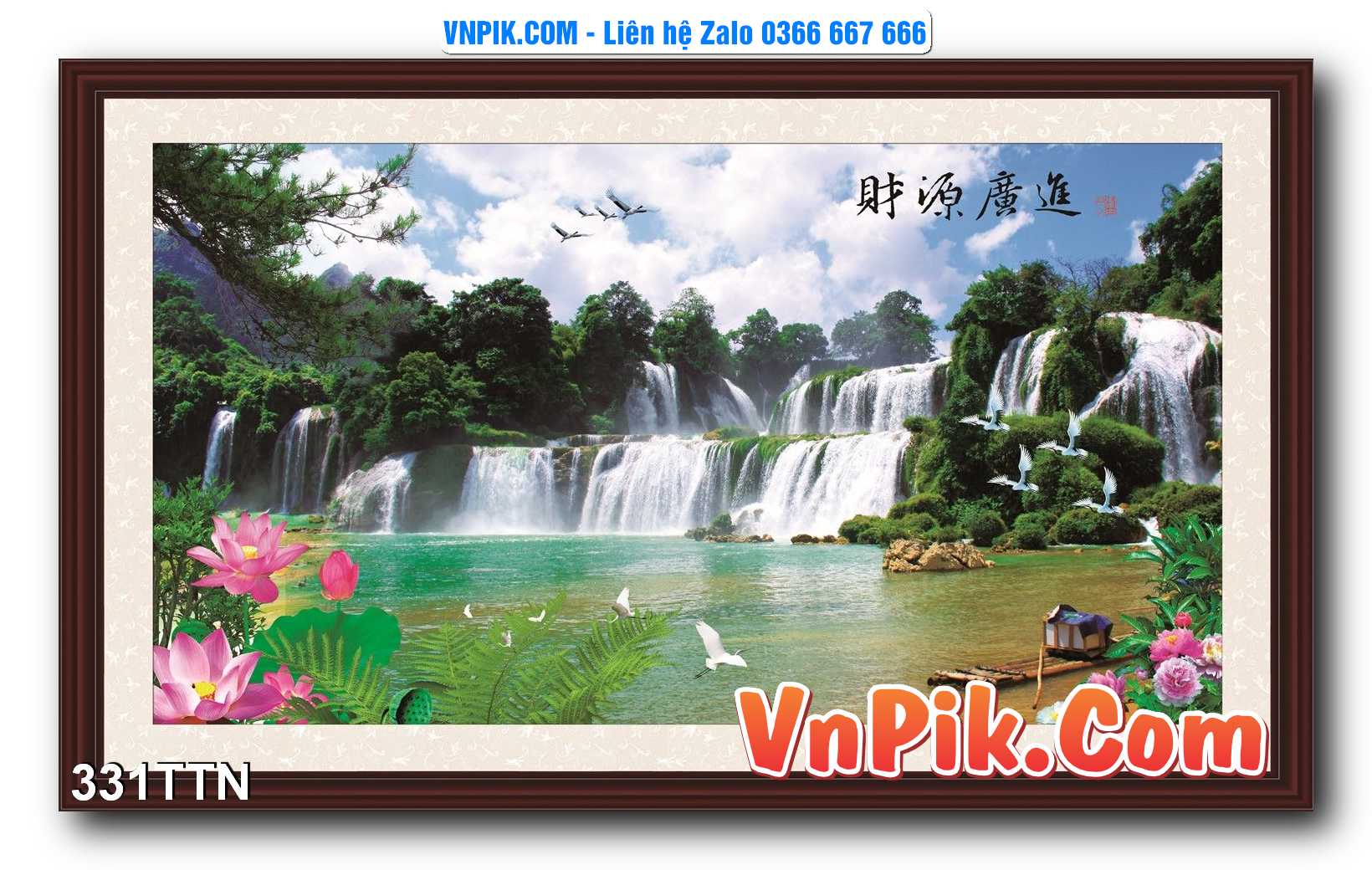 Tranh thác nước – Tranh phong thủy – Tranh treo tường mã 331TTN